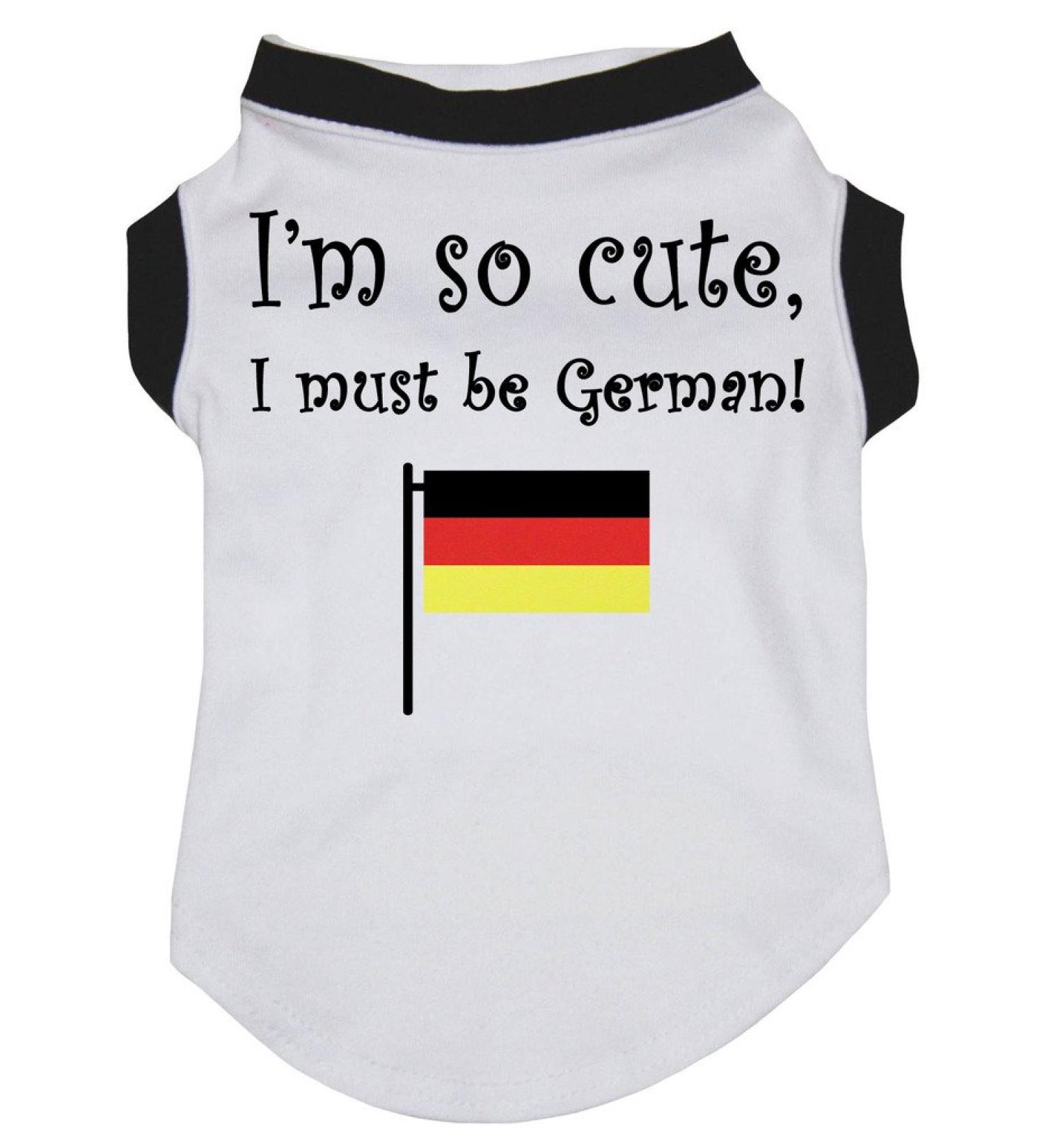 Petitebelle I'm So Cute I Must Be German Puppy Dog Shirt (White Small) White Small