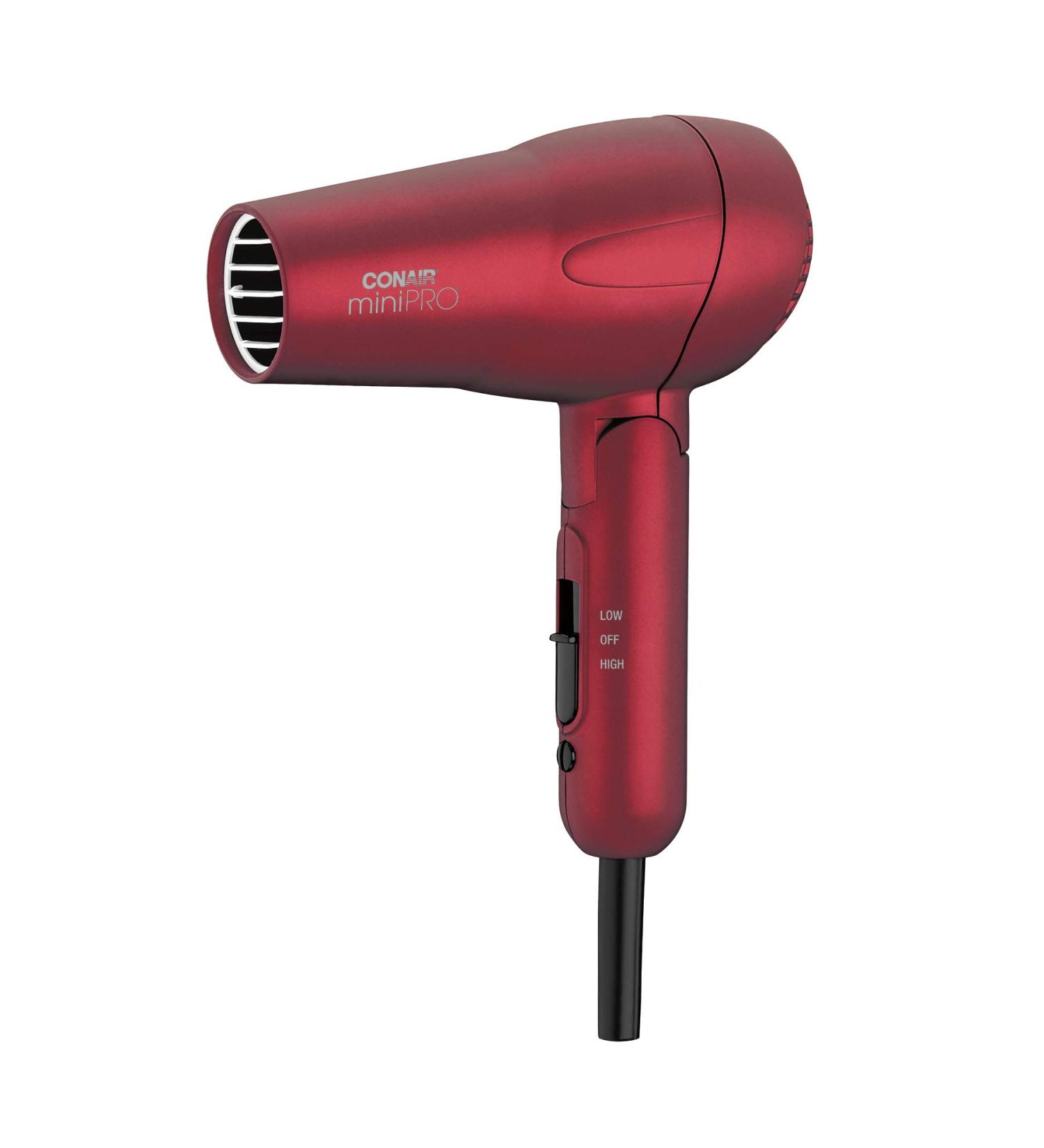 Conair miniPRO Tourmaline Ceramic Travel Hair Dryer Red