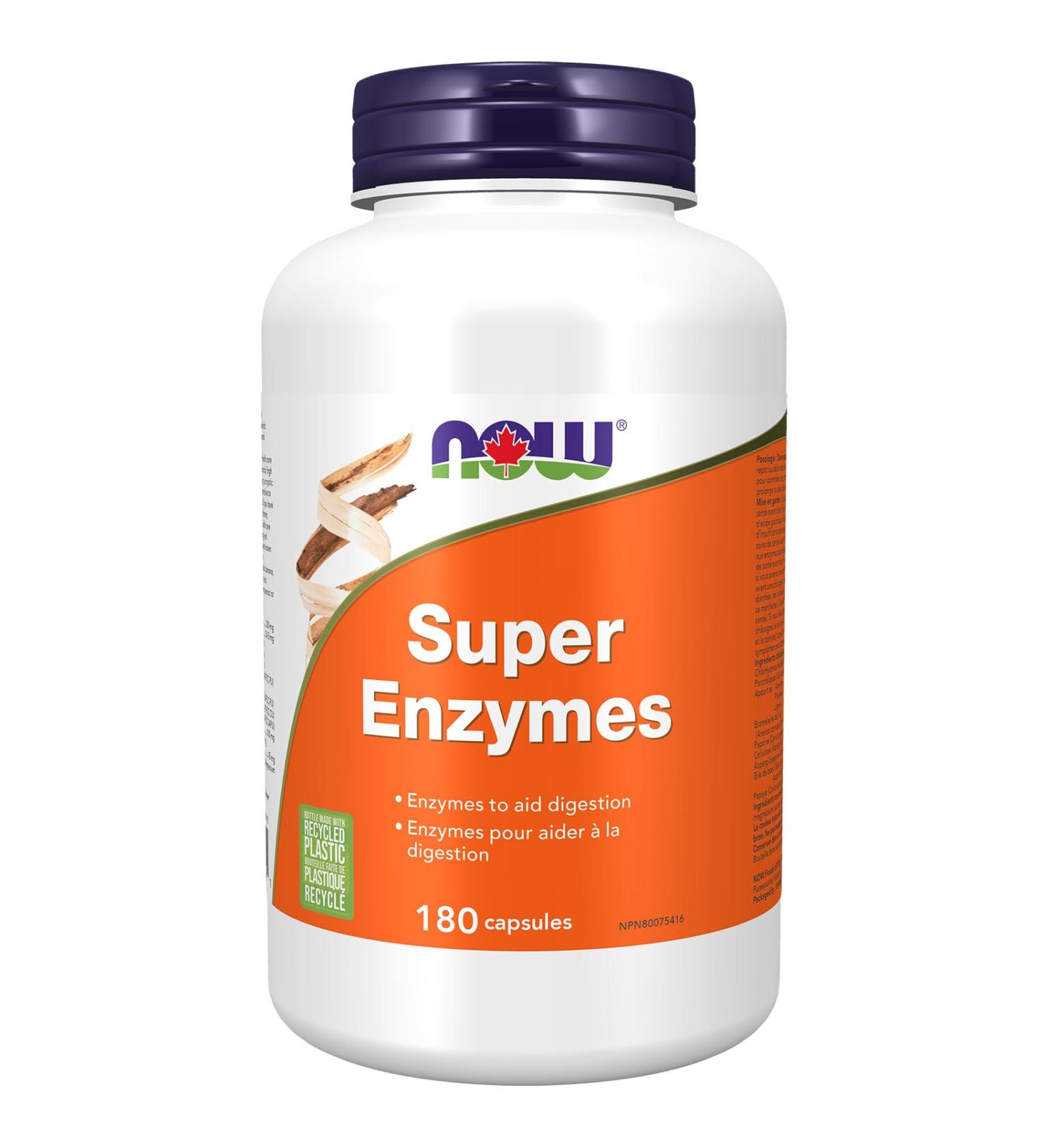 Now Foods Super Enzymes 180cap Enzyme Capsules - Buy Online on GoSupps.com