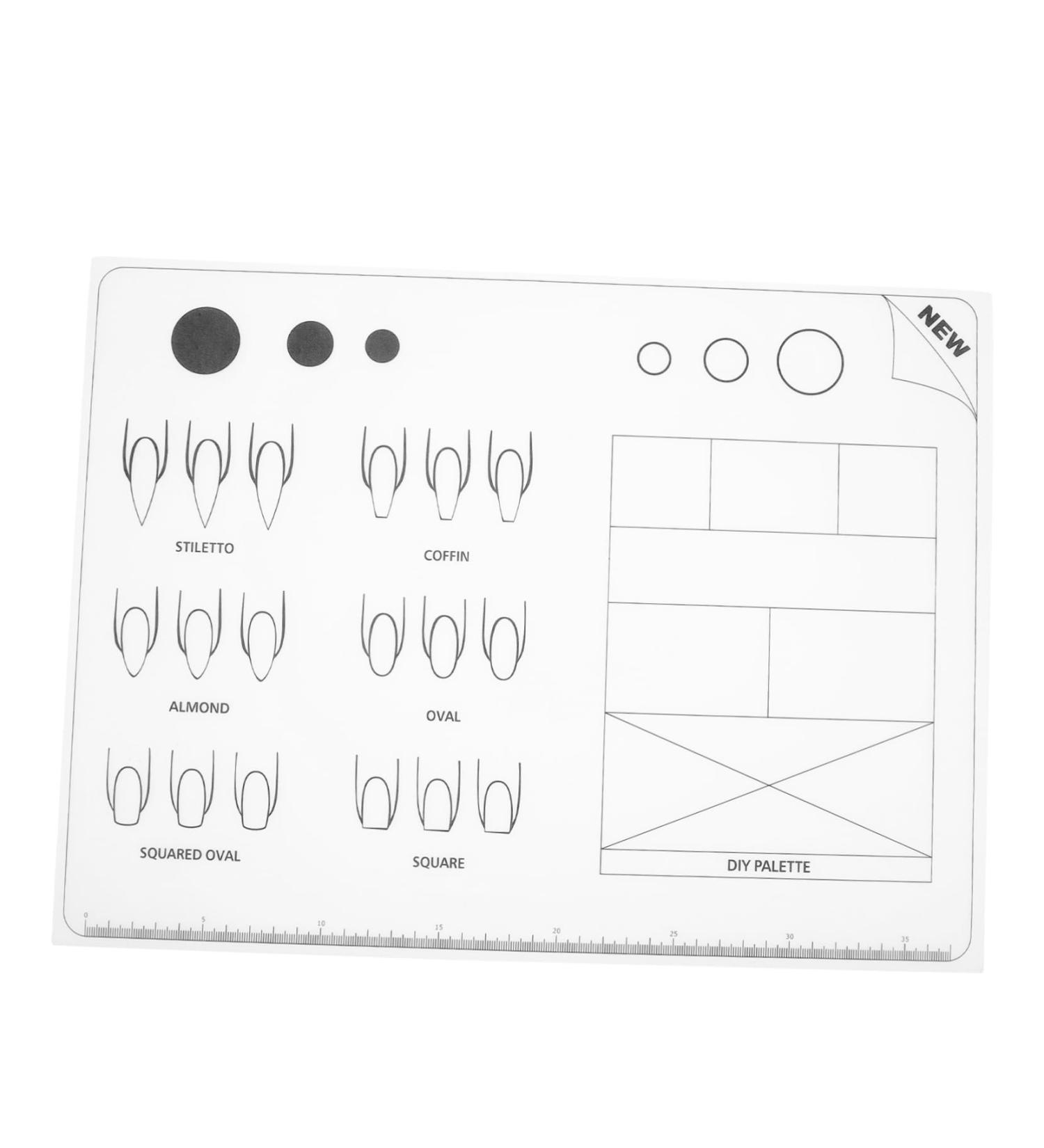 PLAFOPE Nail Coloring Pad Nail Art Mat Silicone Nail Polish Mat Nail Technician Supplies Nail Supplies Nail Polish Practice Pad Nail Sticker Guide Mat Special Pad Acrylic 40.00X30.00X0.30CM As Shown - Buy Online on GoSupps.com