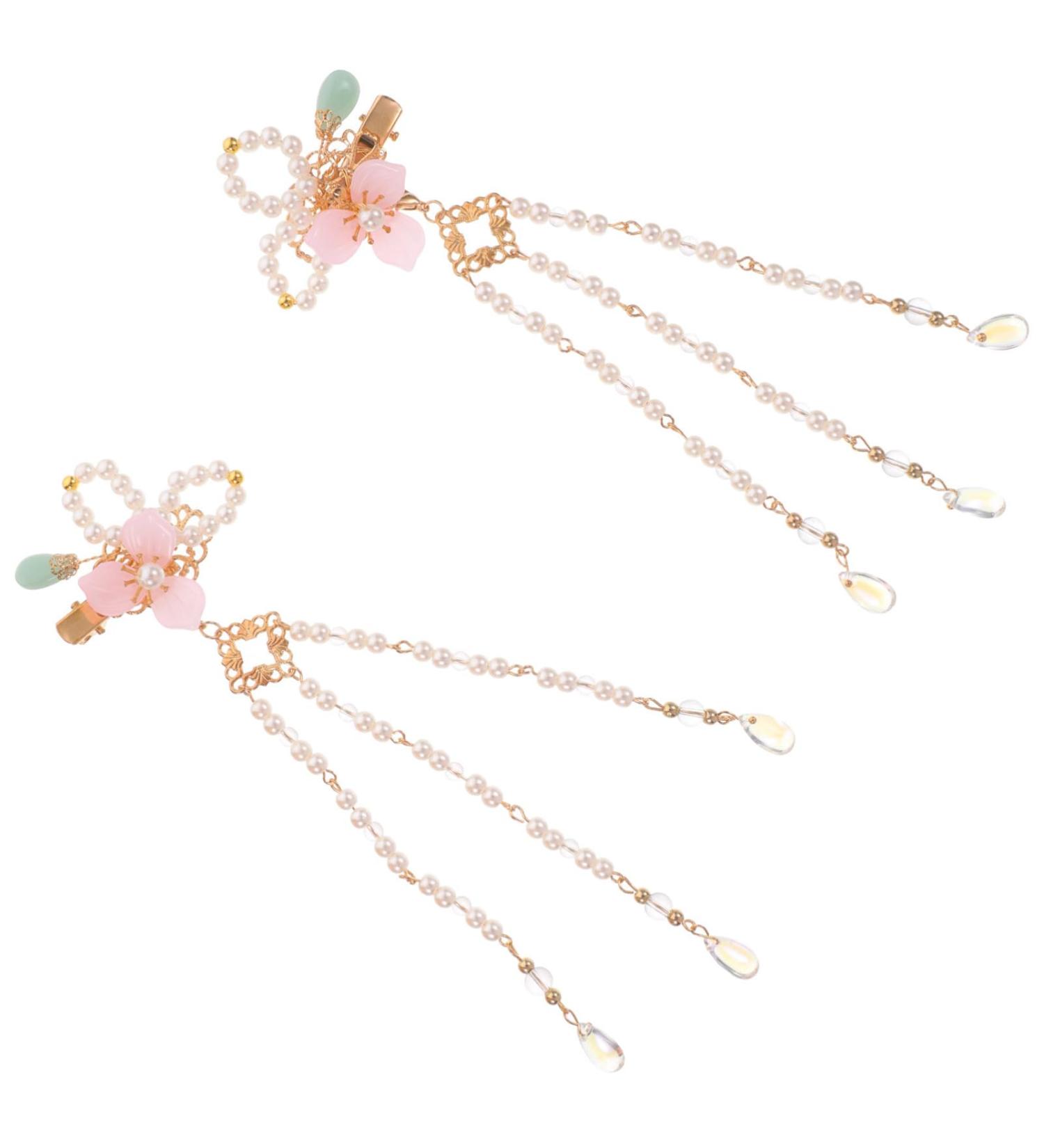 FRCOLOR 1 Pair of Comb Flower Headpiece Kimono Hair Clips Flower Pearl Hair Holder Qipao Hair Clip Hemp Hair Clip Children's Temperament Hair Clip Chinese Hair Clips Classic Hair Pin - Buy Online on GoSupps.com
