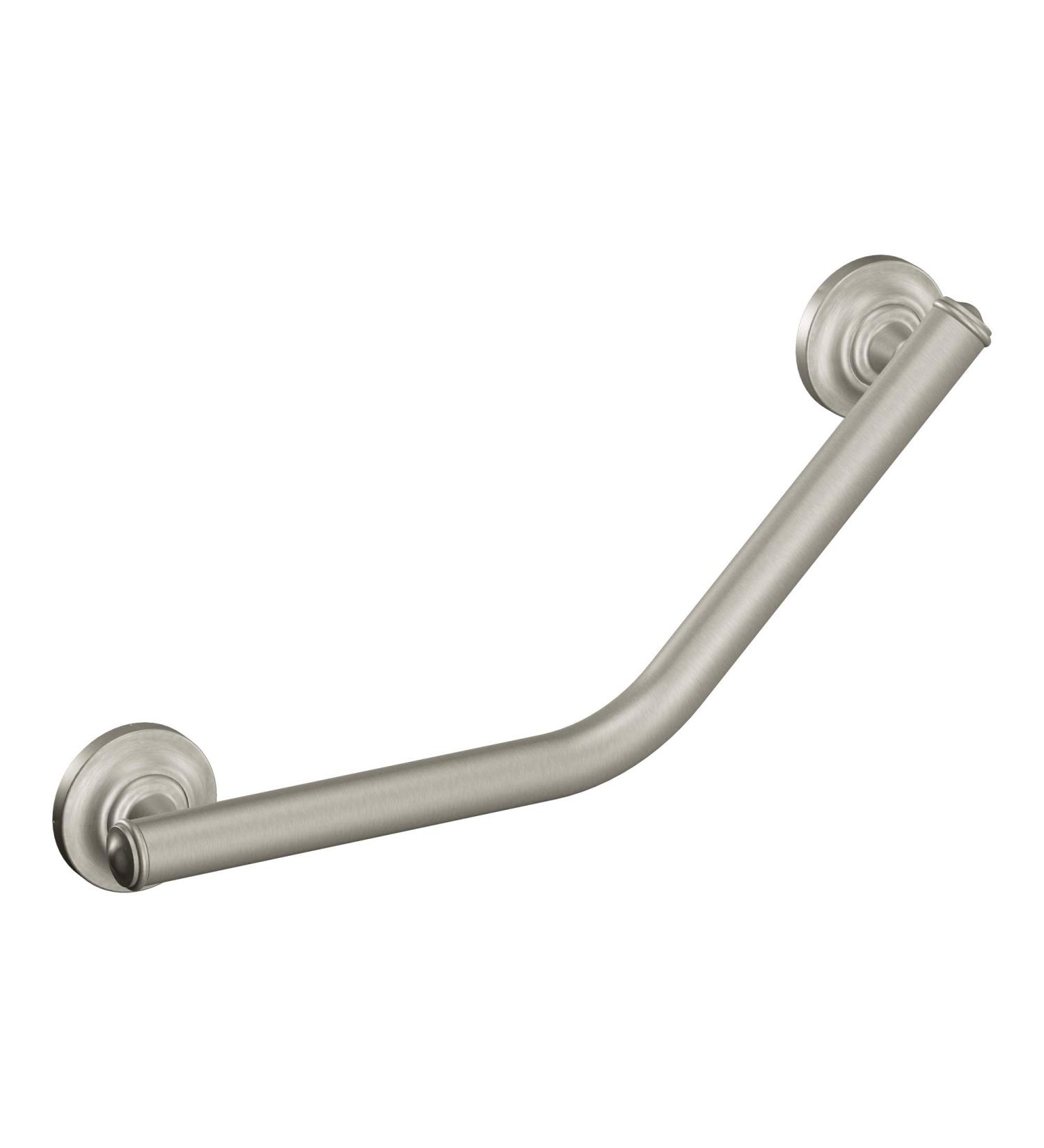 Moen Home Care 16-Inch Angled Grab Bar - Brushed Nickel - Buy Online on GoSupps.com
