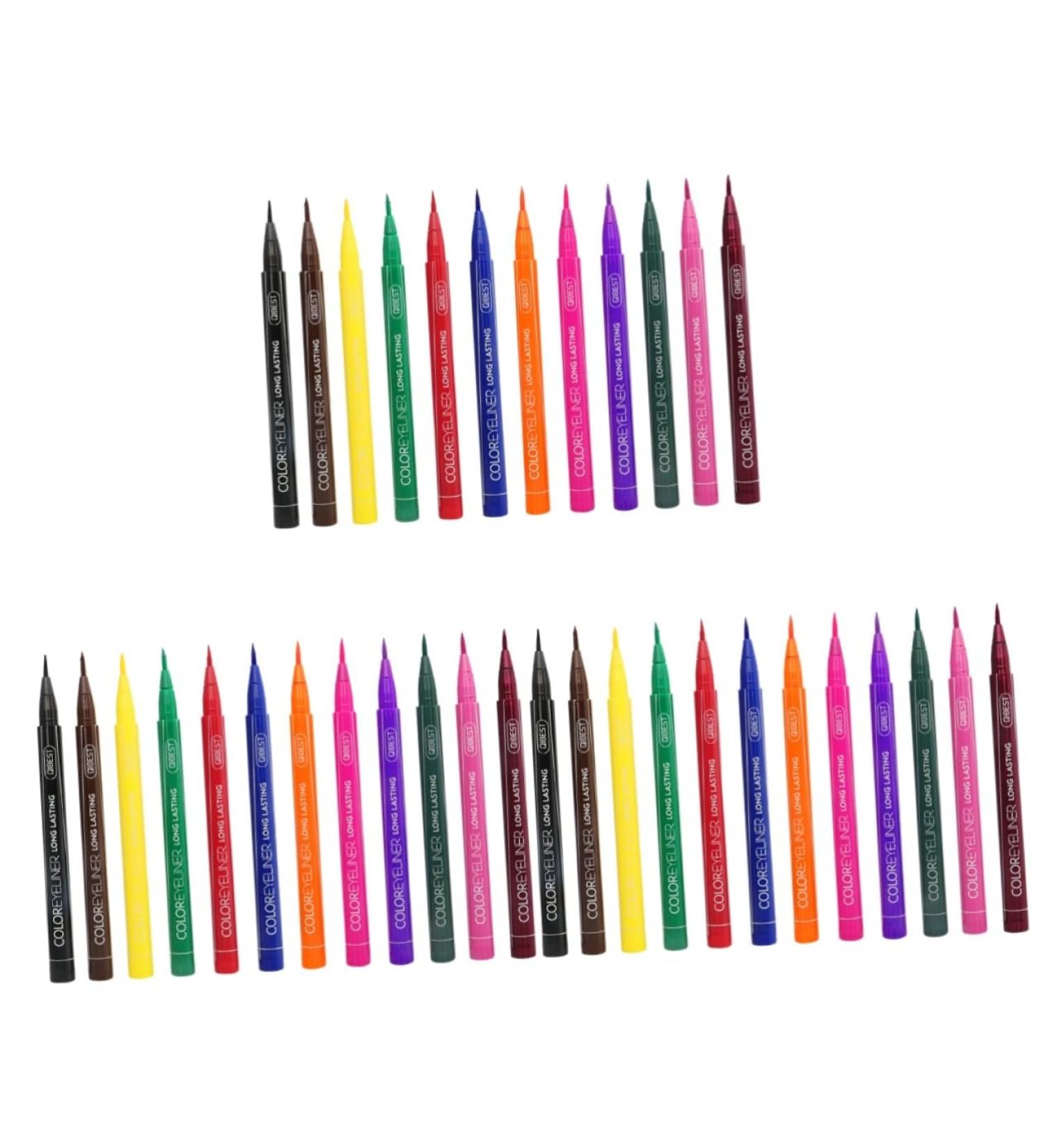 TOVINANNA 36 Pcs Waterproof Liquid Eyeliner Matte Liquid Eyeliner Colored Eyeliner Eye Beauty Pencil 1 count (Pack of 1) As Shownx3pcs - Buy Online on GoSupps.com