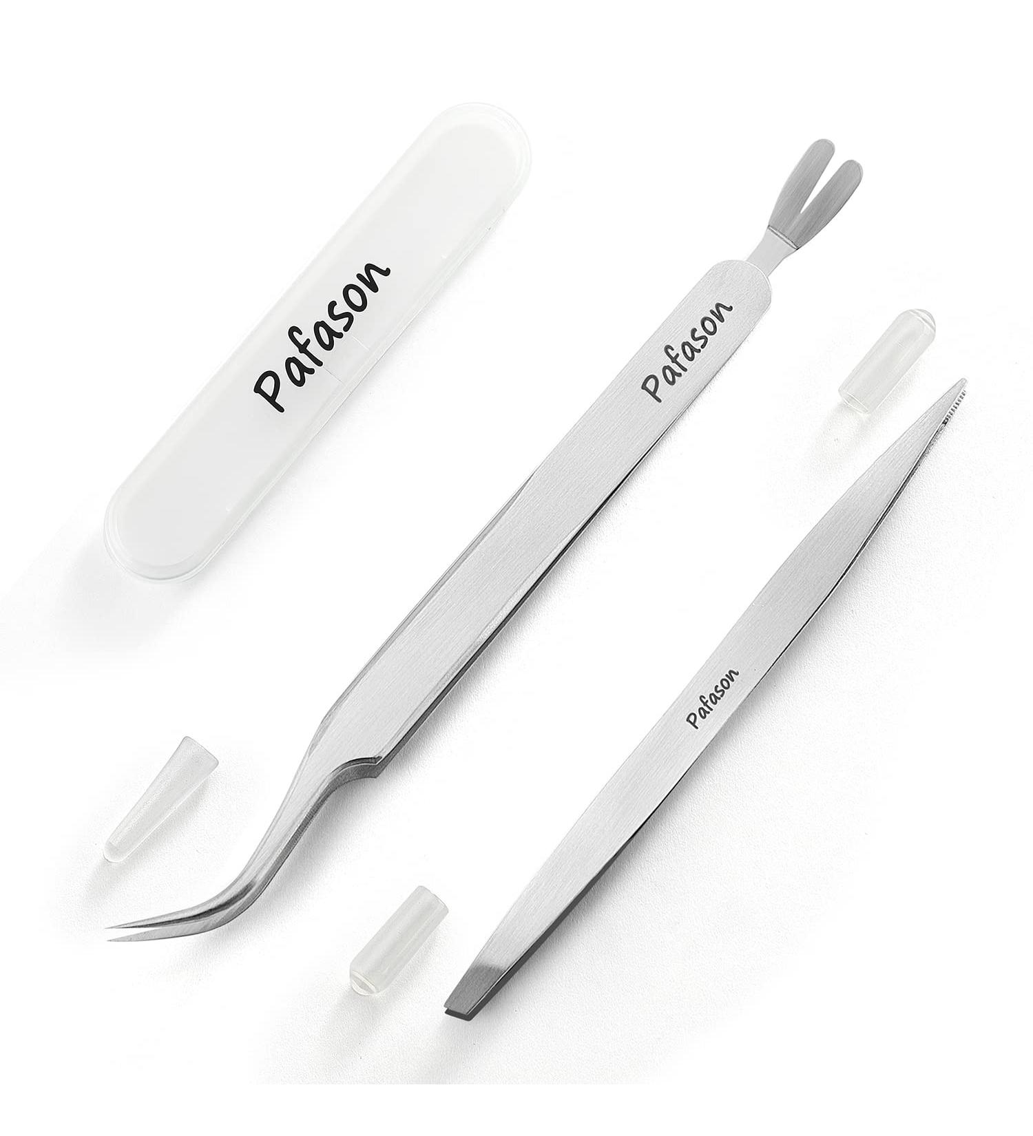 Pafason Stainless Steel Premium Dual Tipped Tick Removal Tweezer Set - Remover for Dogs Cats and Humans with Storage Case - Buy Online on GoSupps.com