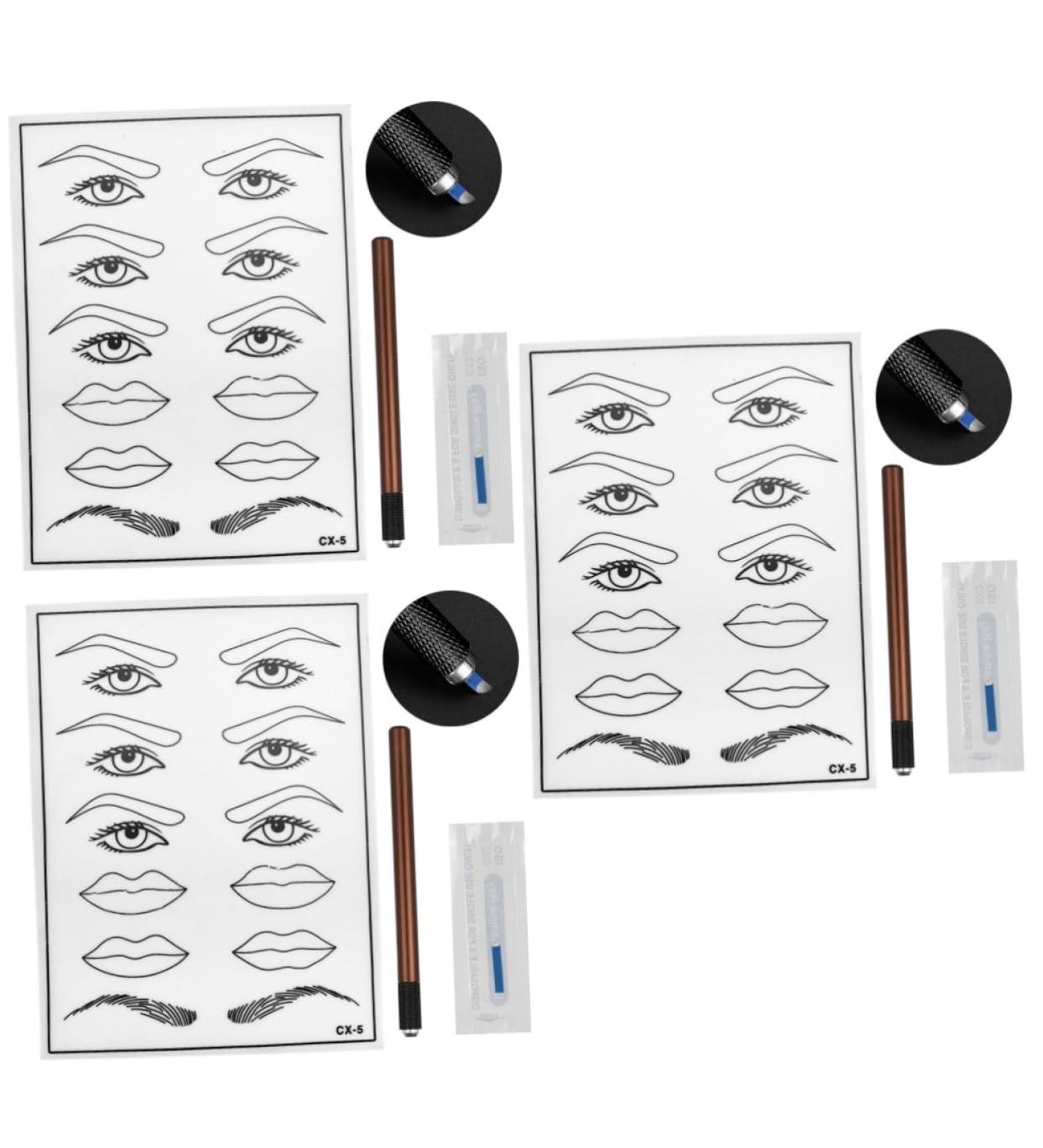 Beavorty Lip Liner Pencils 3pcs Practice Kit Embroidery Kit Coffee Manual Pen Lip Liner - Buy Online on GoSupps.com