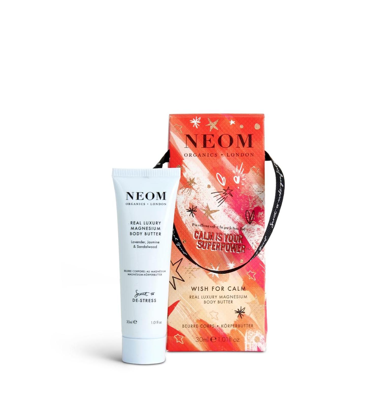 NEOM Wish For Calm Gift Set | Real Luxury Magnesium Body Butter 30ml | Lavender, Jasmine & Sandalwood | Perfect Christmas Stocking Filler - Buy Online on GoSupps.com