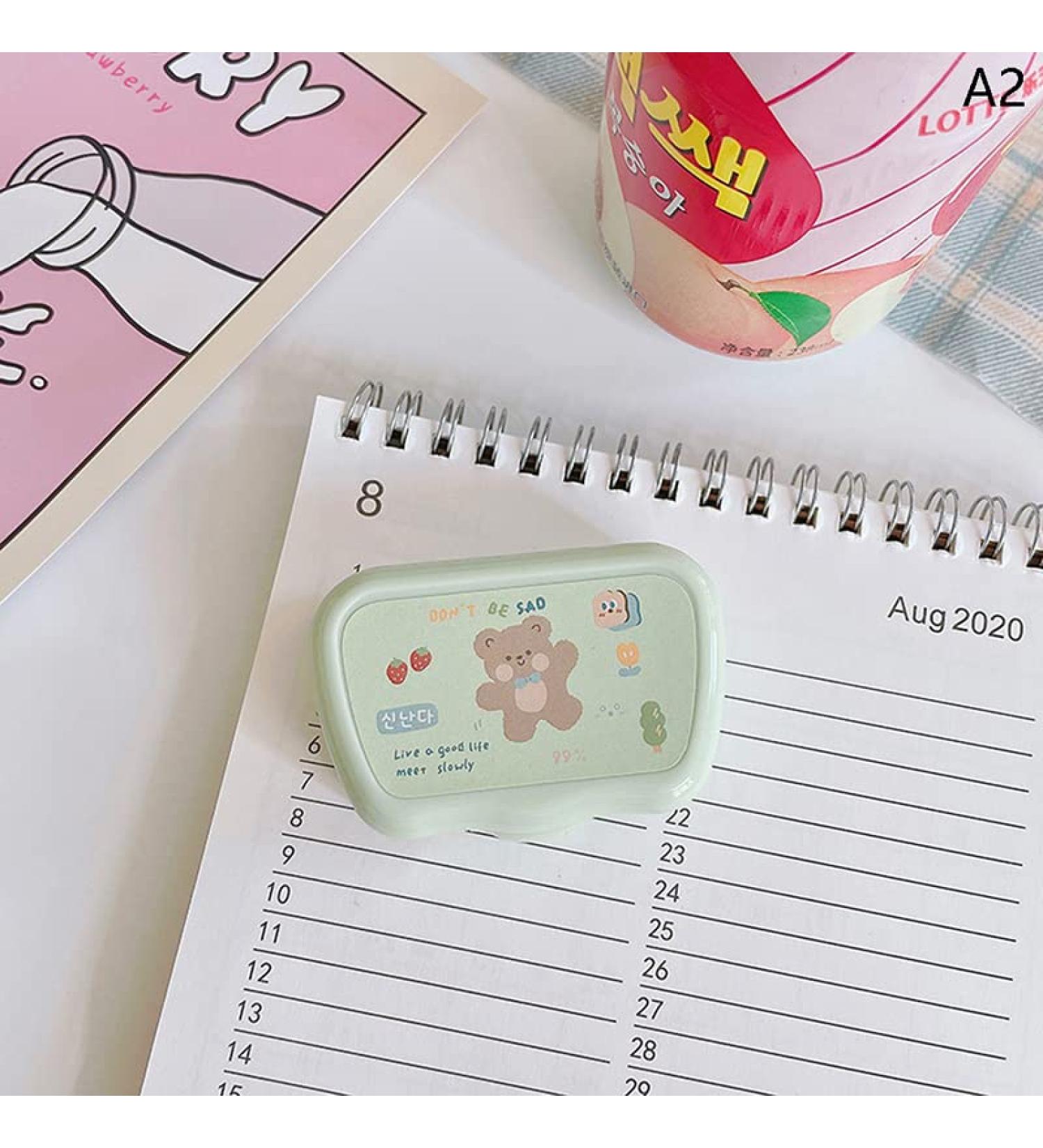 Qingsi Bear Green Contact Lens Box - Cute & Stylish Storage Solution for Lenses - International Shipping Available - Buy Online on GoSupps.com
