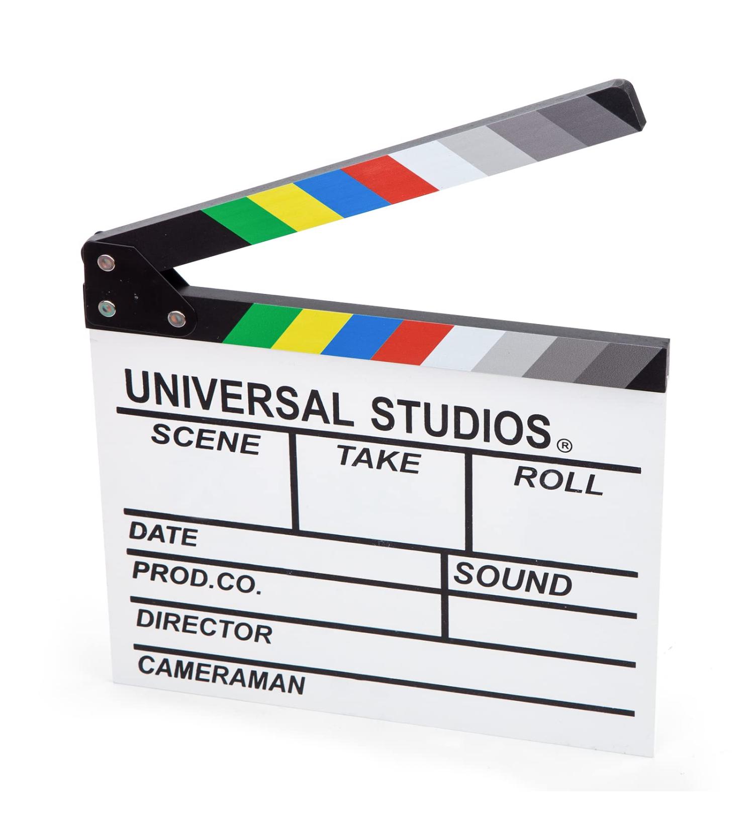 MCPINKY White Wooden Clapper Board - Rainbow Film Slate for Director Props - Buy Online on GoSupps.com