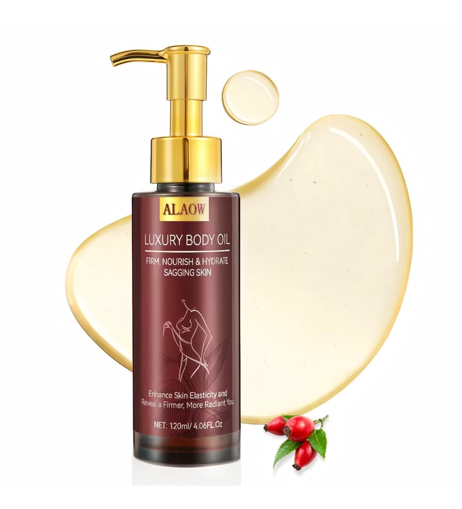 ALAOW Advanced Firming Body Oil Powerful Skin Tightening Formula Fast Improves Loose Skin Deeply Moisturizing Body Care Oil (FN) - Buy Online on GoSupps.com