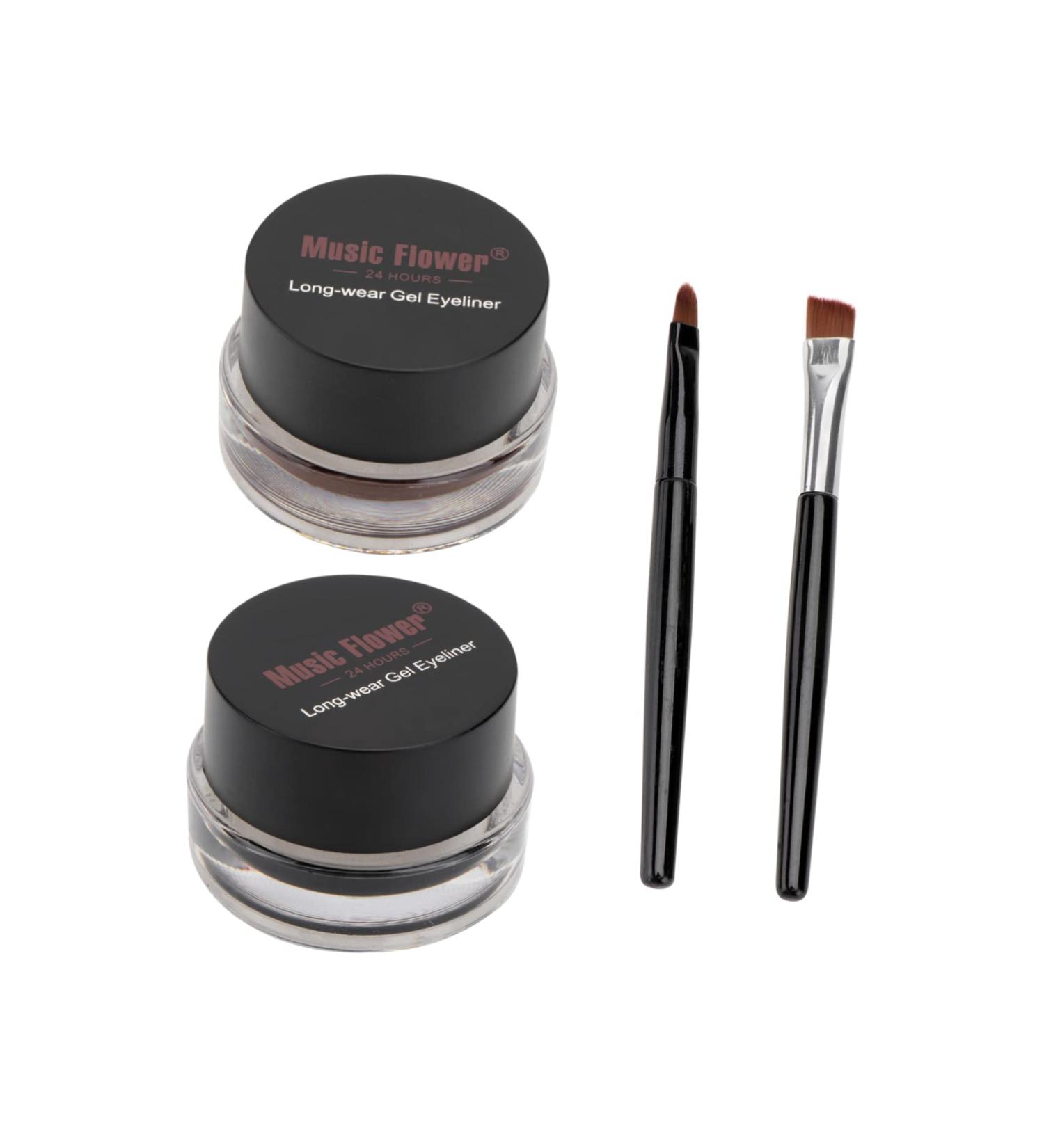 Balacoo 2pcs Waterproof Eyeliner Gel Waterproof Suit Eyeliner and Eyebrow Liquid Eyeliner Cosmetic Lasting 1 count (Pack of 1) As Shown - Buy Online on GoSupps.com