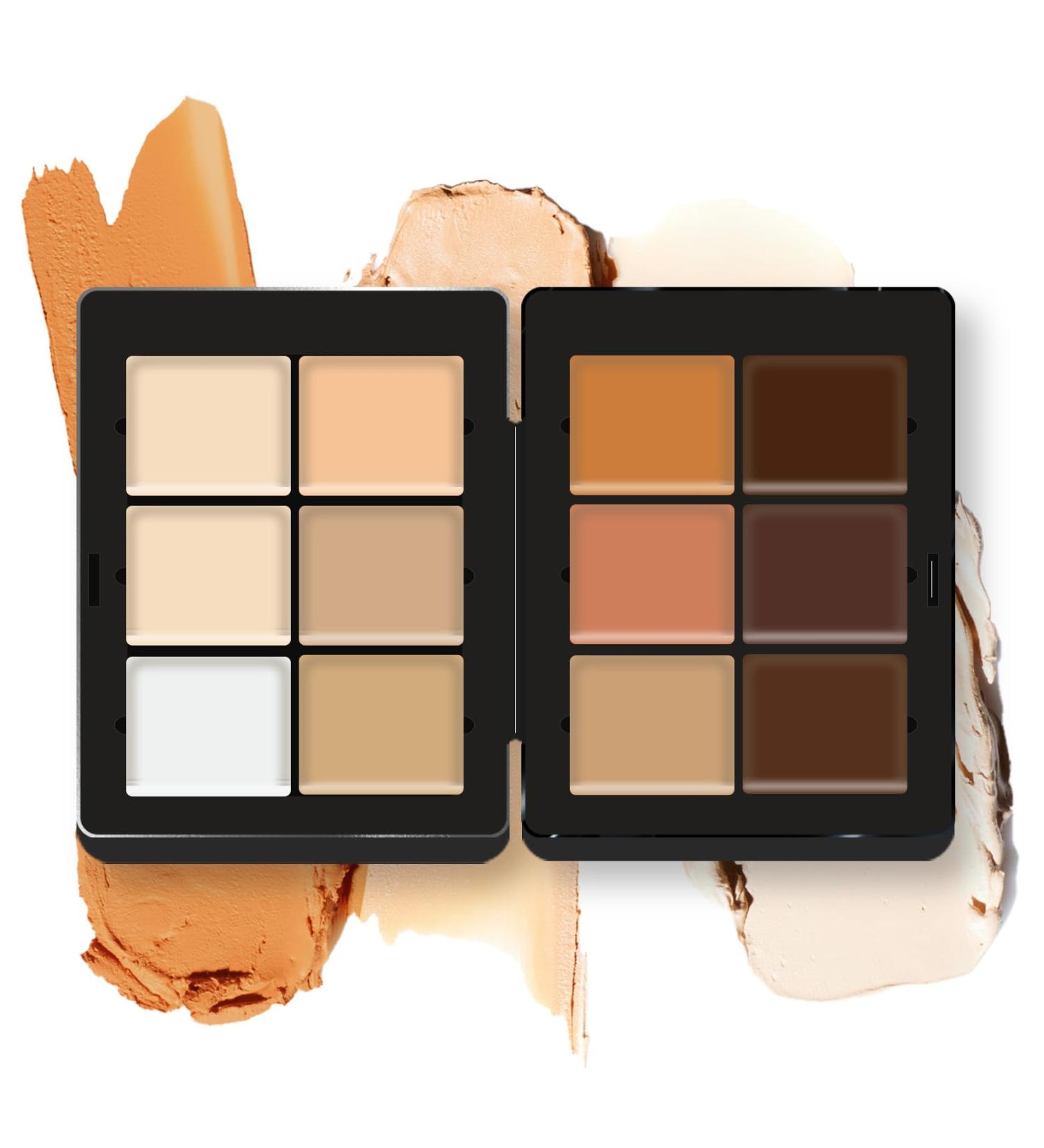 12 Colors Concealer Palette | Cream Contour & Highlighter for Flawless Finish | Long-Lasting Matte Makeup - Buy Online on GoSupps.com