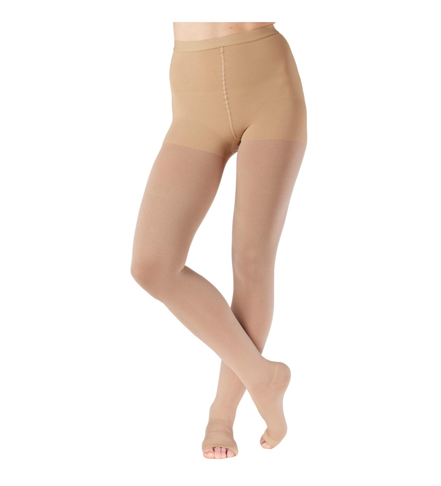 Plus Size Opaque Compression Pantyhose 20-30mmHg for Circulation Support - Beige 2X-Large - Buy Online on GoSupps.com