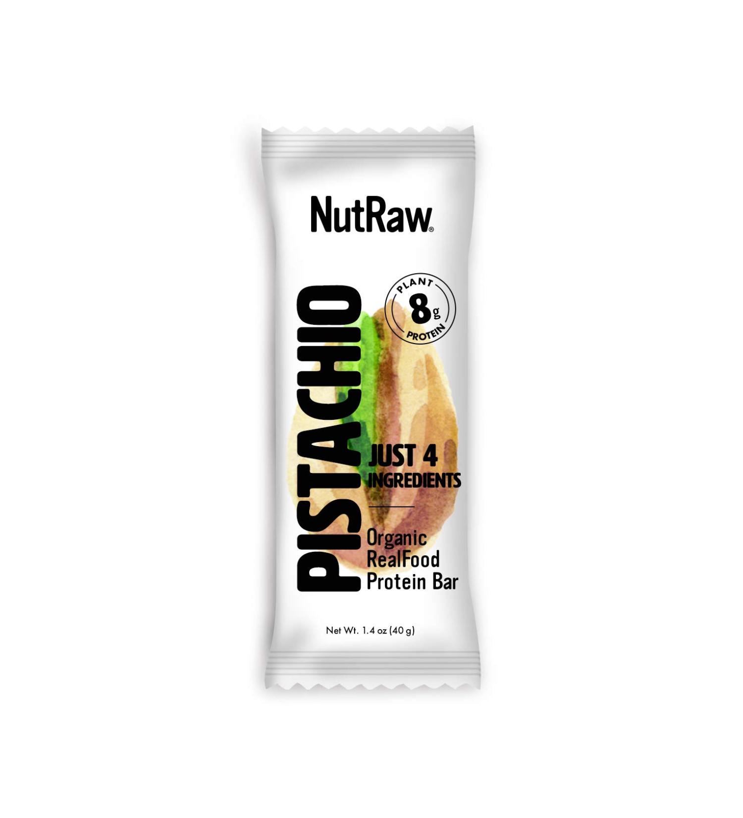 Nutrawbar Organic Superfood Pistachio Raw Fruit and Nut Bar 1.4 Oz - 12 Count - Buy Online on GoSupps.com