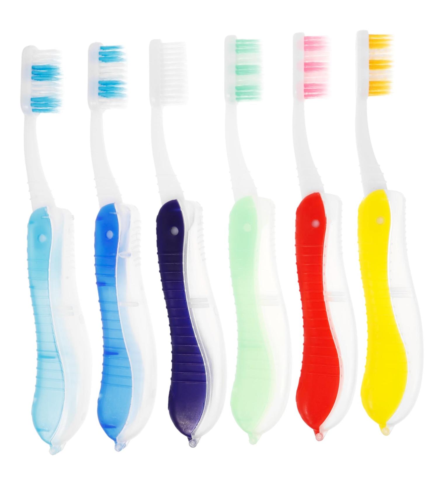 Beavorty 6-Pack Collapsible Travel Toothbrushes | Portable Disposable & Practical Brush Storage for Clean Travel Essentials - Buy Online on GoSupps.com