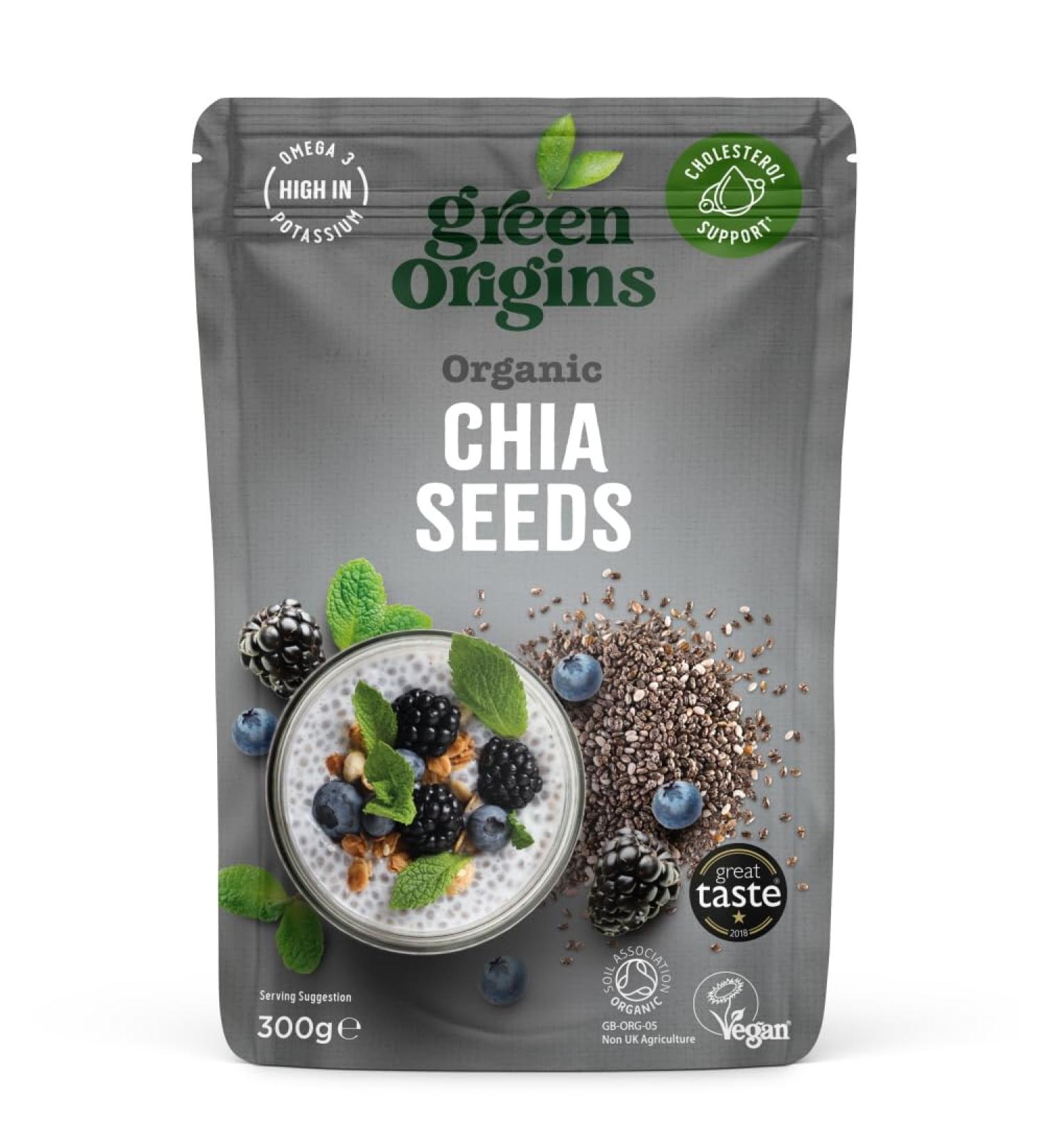 Green Origins Organic Chia Seeds Raw 300g