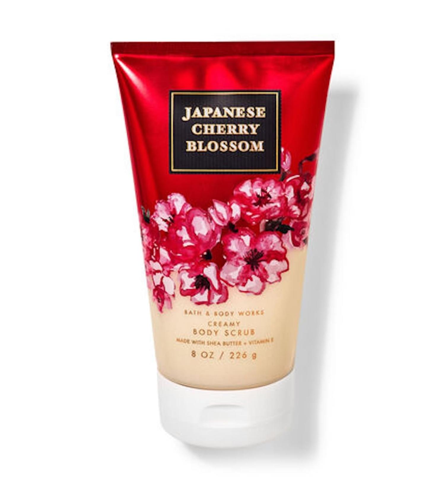 Bath and Body Works Japanese Cherry Blossom Creamy Body Scrub 8 Ounce (Japanese Cherry Blossom)