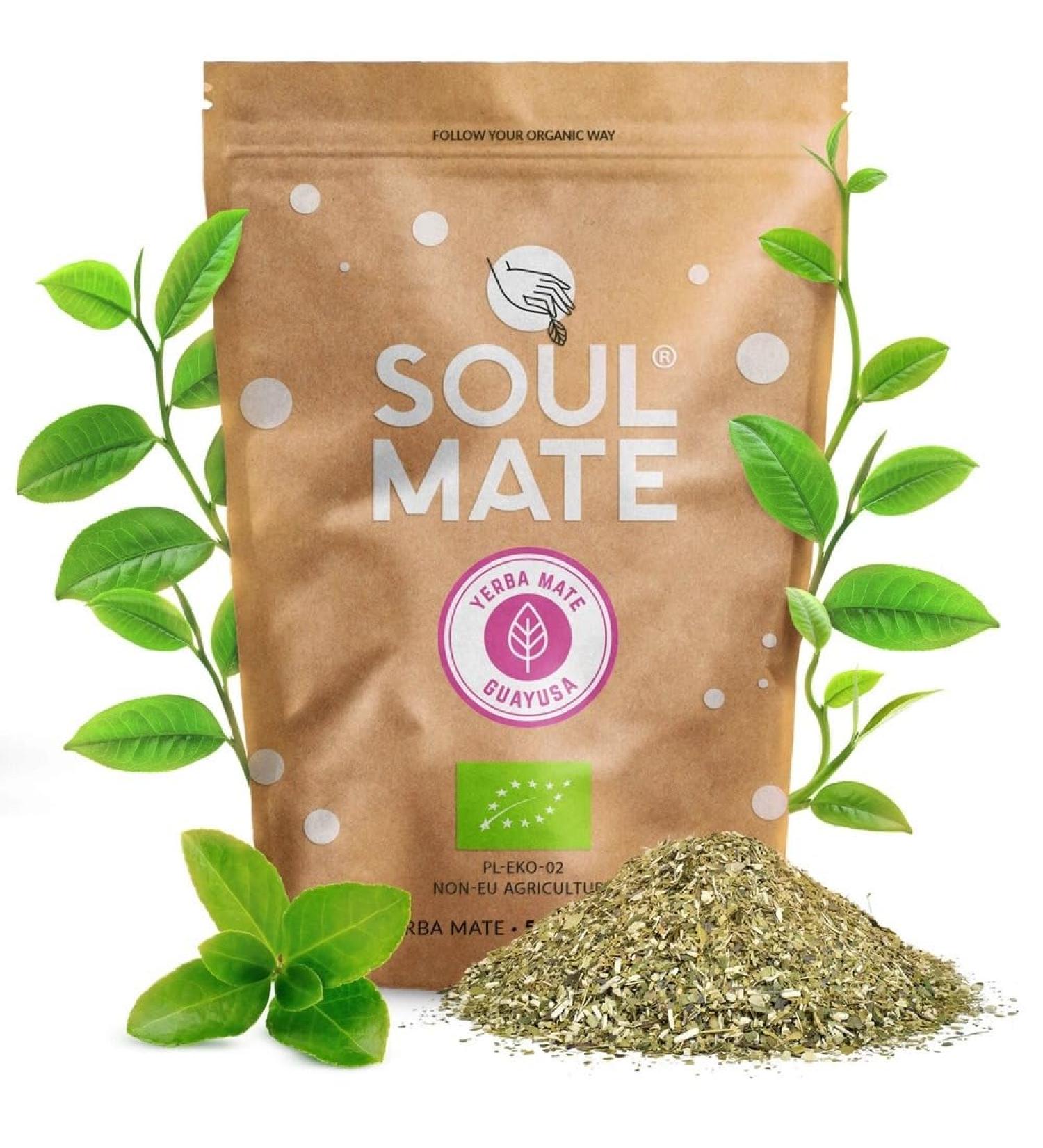 Soul Mate Org nica Guayusa Yerba Mat du Br sil avec Ilex Guayusa 500g Mat certifi biologique avec feuilles de Guayusa Stimulant Contient vitamines min raux antioxydants  - Buy Online on GoSupps.com