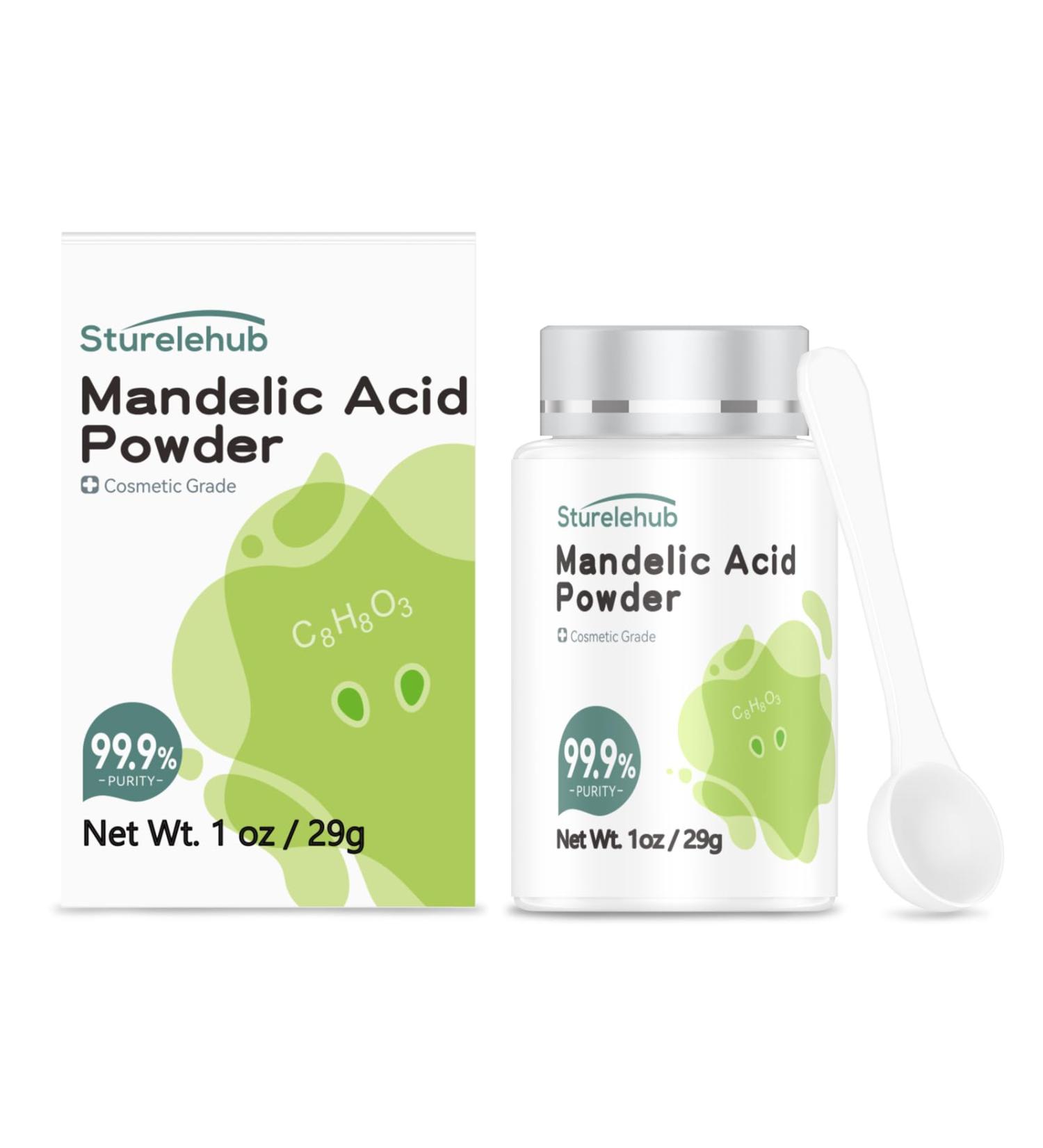 Mandelic Acid Powder 1OZ 99.9% Pure Cosmetic Grade for DIY Serums Peels & Creams Natural Moisturizer (Pack of 1 - Buy Online on GoSupps.com