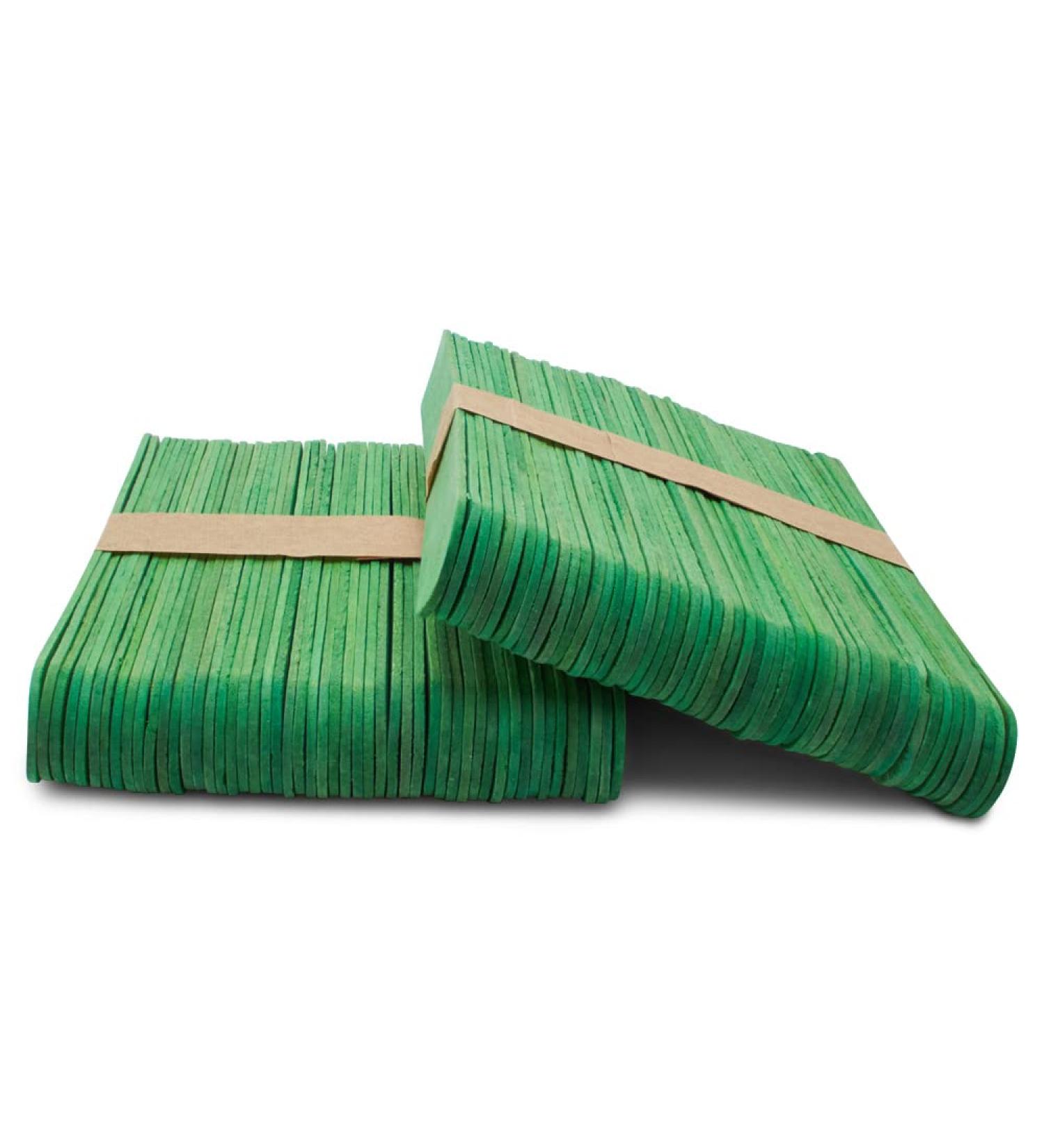 Jumbo Green Craft Sticks 6 inch Pack of 100 - Christmas Popsicle Sticks for Crafts and More - Buy Online on GoSupps.com
