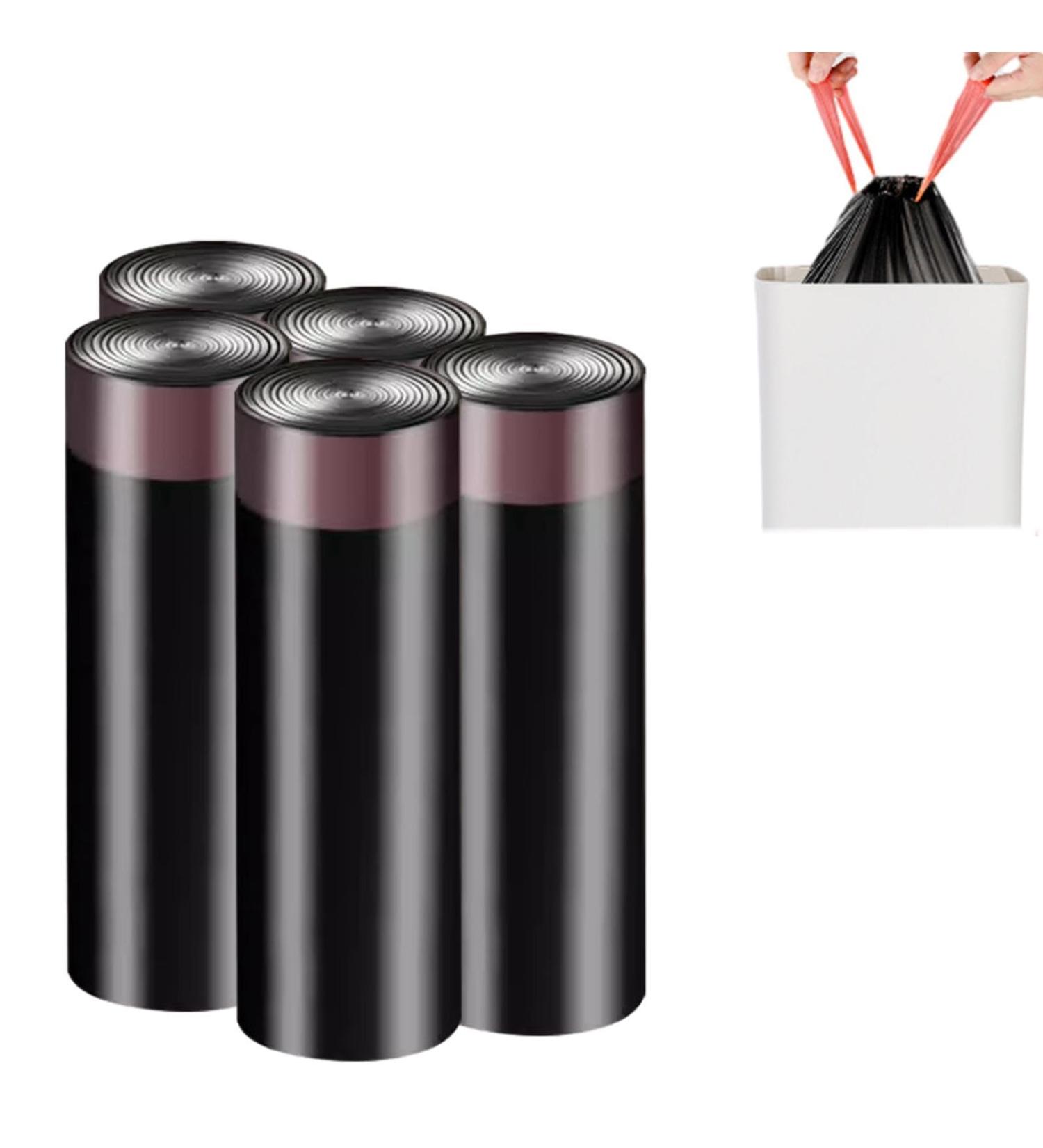 Bin Bags - Drawstring Trash Bags Anti-Drip Trash Can Liners Leak-Proof Garbage Bags for Home Office and Bedroom 45*50 4.5g 75 Pieces Black - Buy Online on GoSupps.com