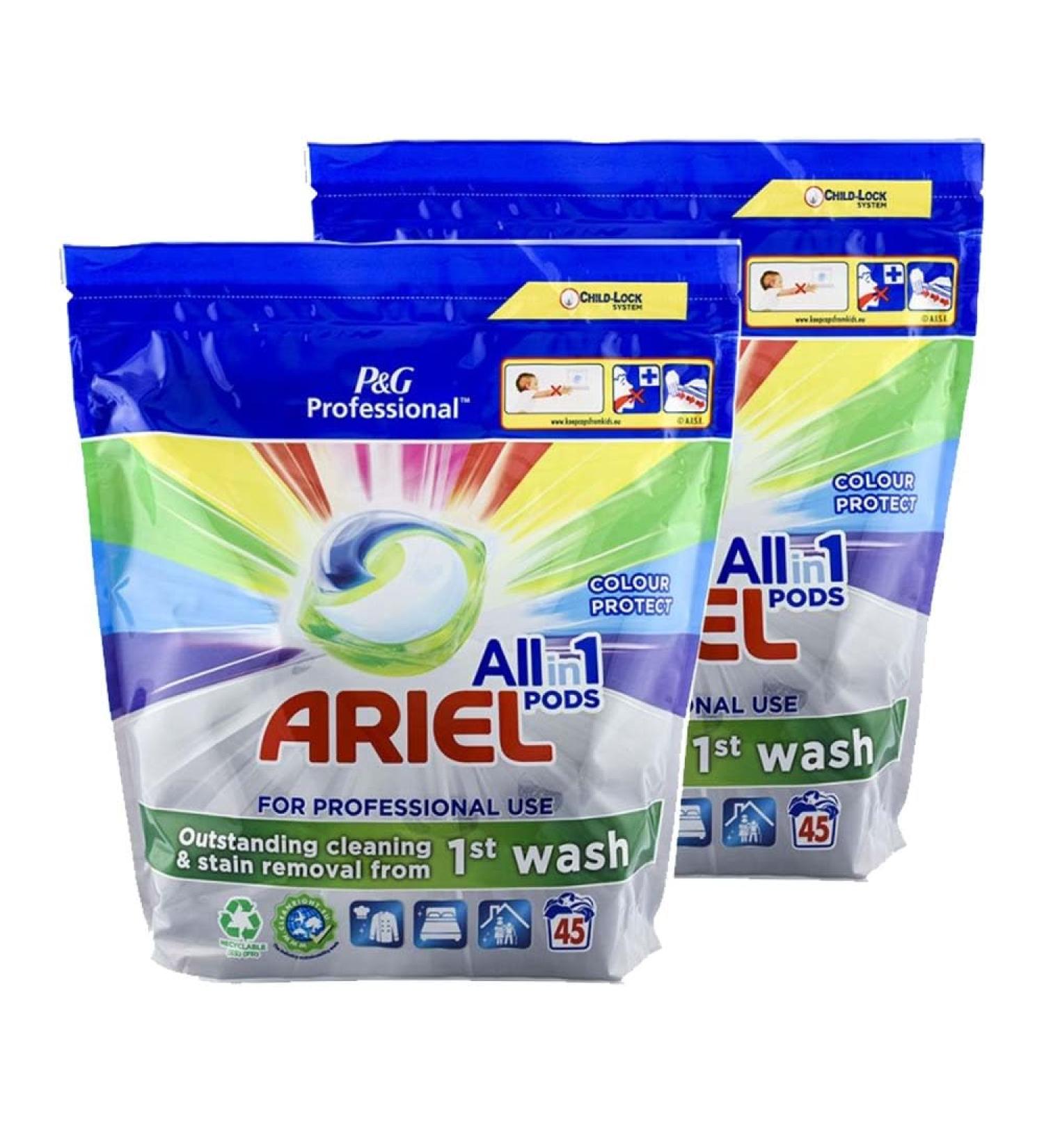Ariel Professional All in One Pods Color Protect 2x45 Pods (Pack of 2) 90 Washes