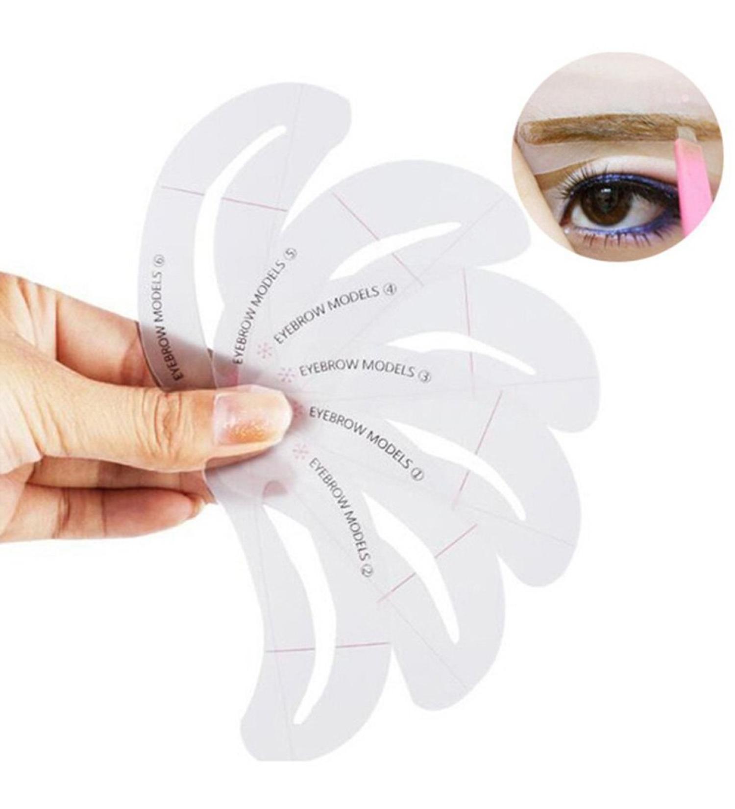 Frcolor 6Pcs Eyebrow Stencil Set - Perfect Grooming & Shaping Tool for Flawless Makeup - 3 Styles Available - Buy Online on GoSupps.com