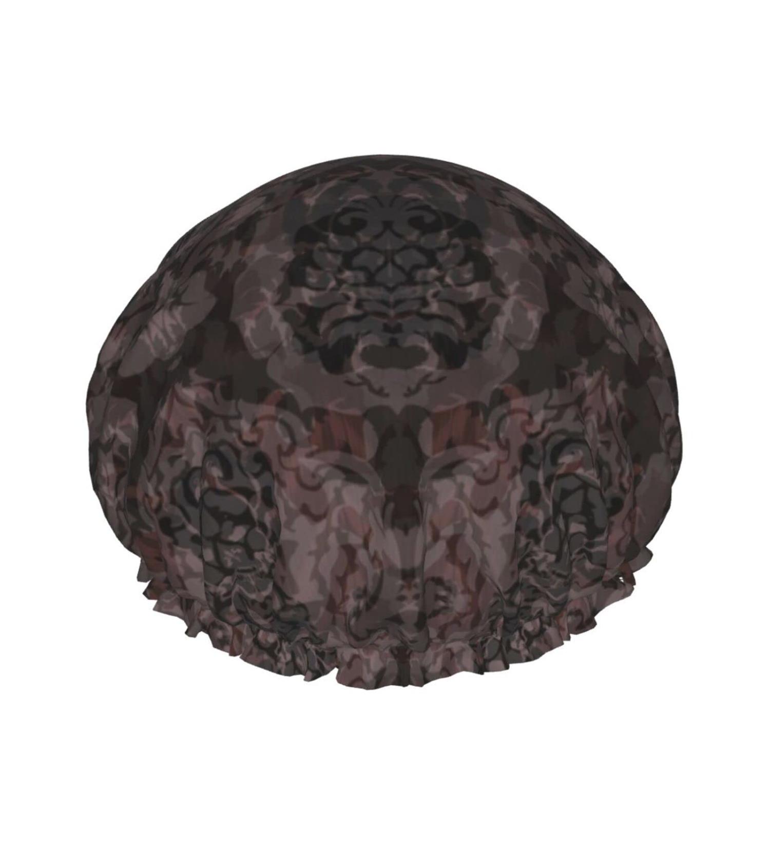 Gothic Skull Damask Printed Shower Cap - Waterproof & Fits All Head Sizes - Ideal for Women with All Hair Textures - Buy Online on GoSupps.com