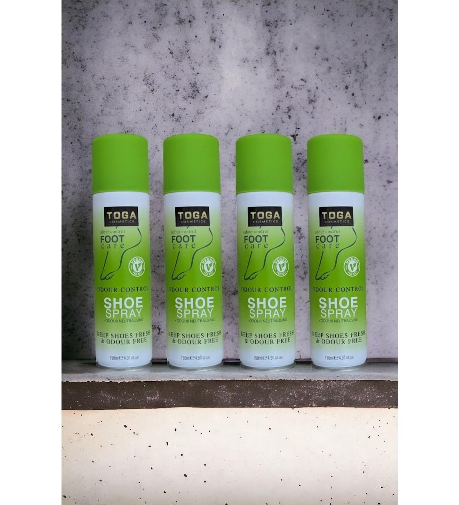 Toga odour Control Shoe deodorant Spray 150ml (PACK OF 4)