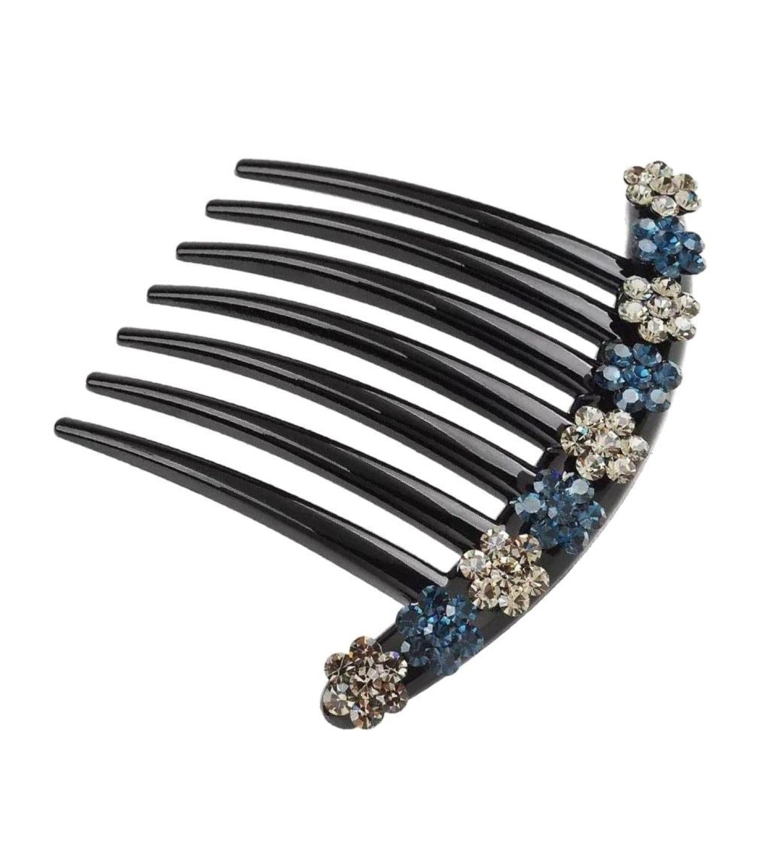 Buy Rhinestone Flower Hair Comb Insert Clip - Blue Hair Accessories for International Shipping - Buy Online on GoSupps.com