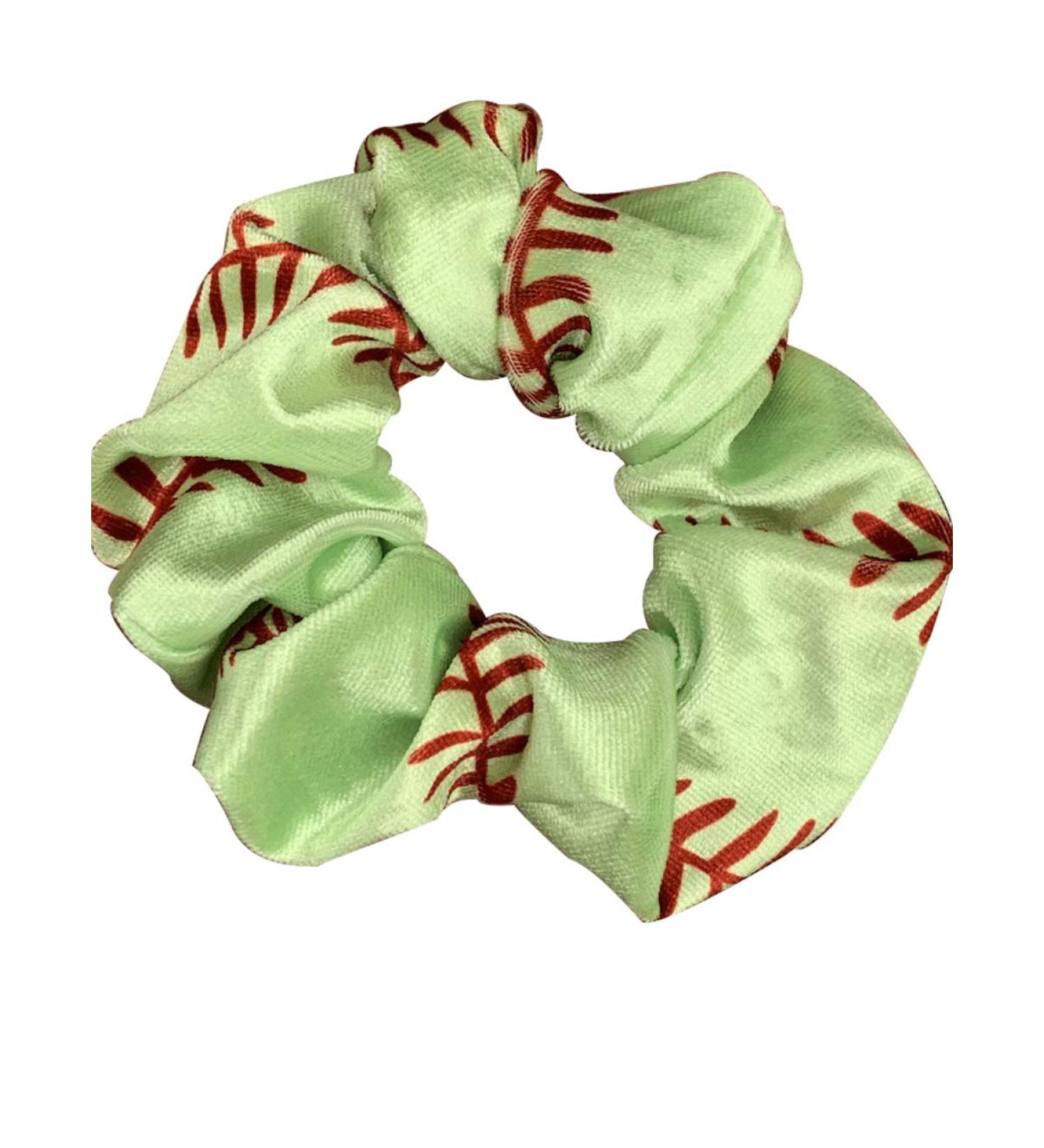 Premium Velvet Softball Scrunchie - Perfect Girls Softball Accessory and Gift for Players and Teams - Buy Online on GoSupps.com