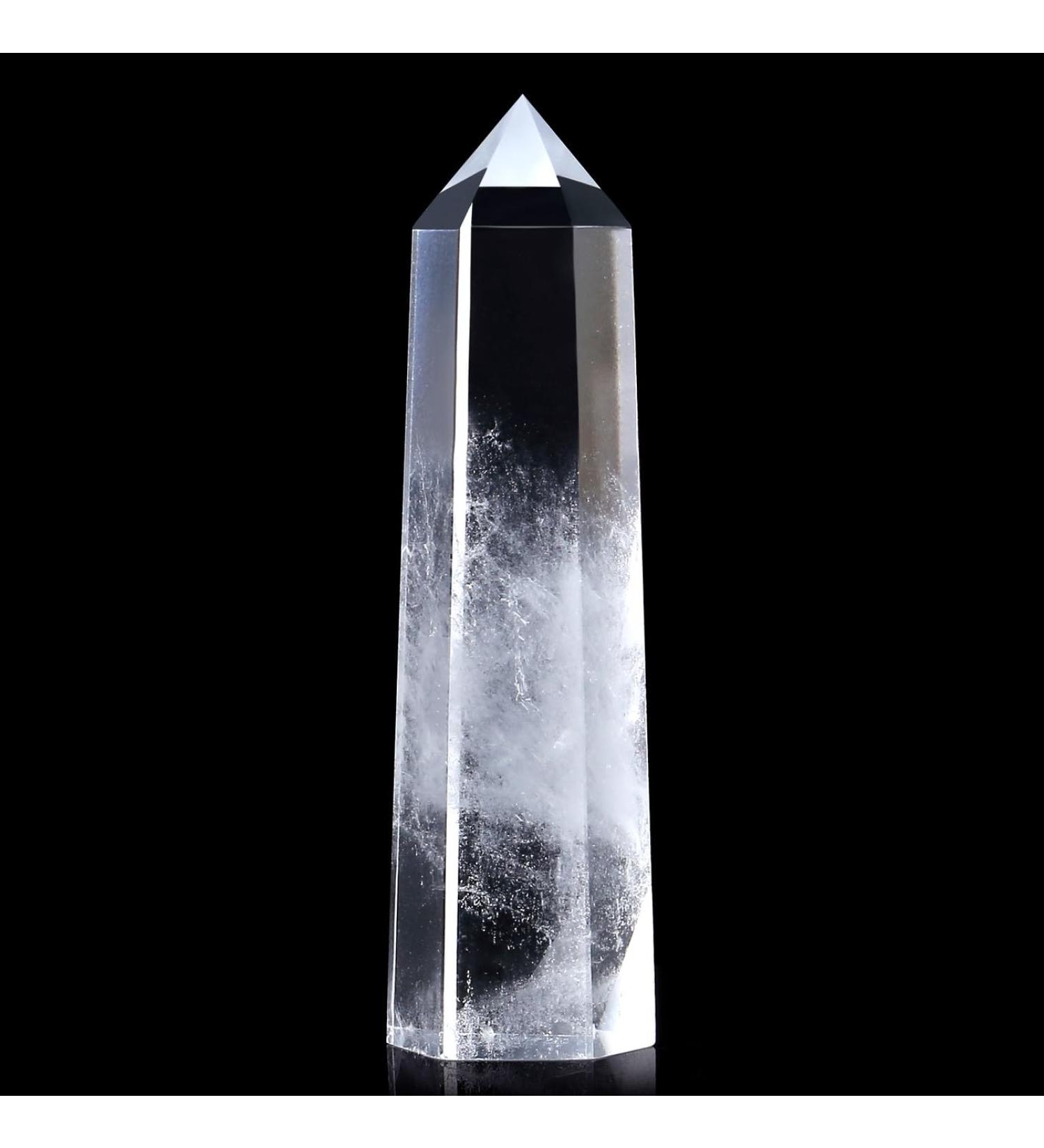 Clear Quartz Crystal Healing Wand - Hexagonal Point for Reiki Meditation Therapy - Buy Online on GoSupps.com