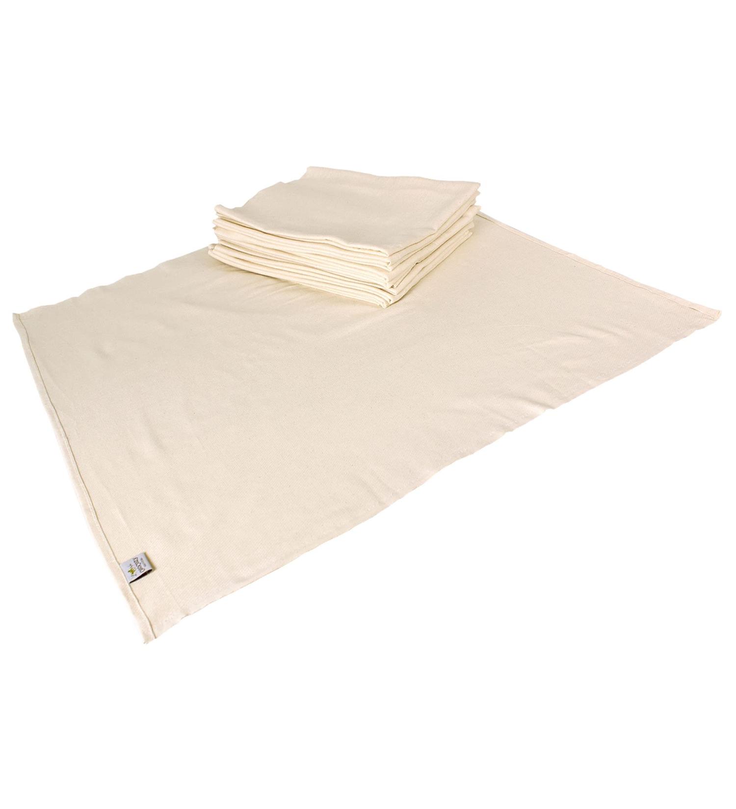 OsoCozy Unbleached Birdseye Flat Cloth Diapers (1 Dozen) - 100% Cotton Baby Nappies - 27.5 x 30.5 Inches - Buy Online on GoSupps.com