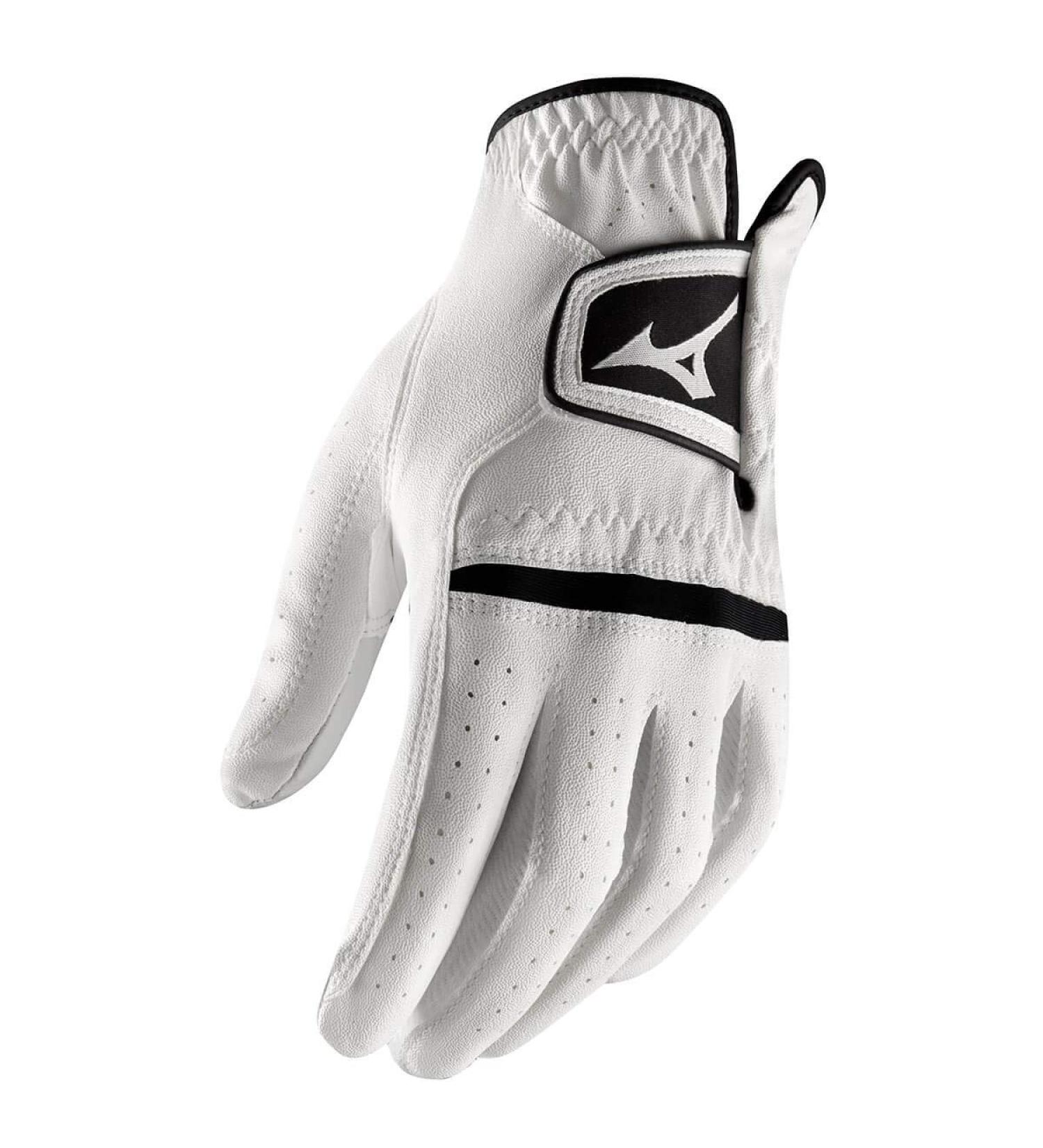 Mizuno Comp FlexMesh Men's Golf Glove Breathable Left Hand Leather White L