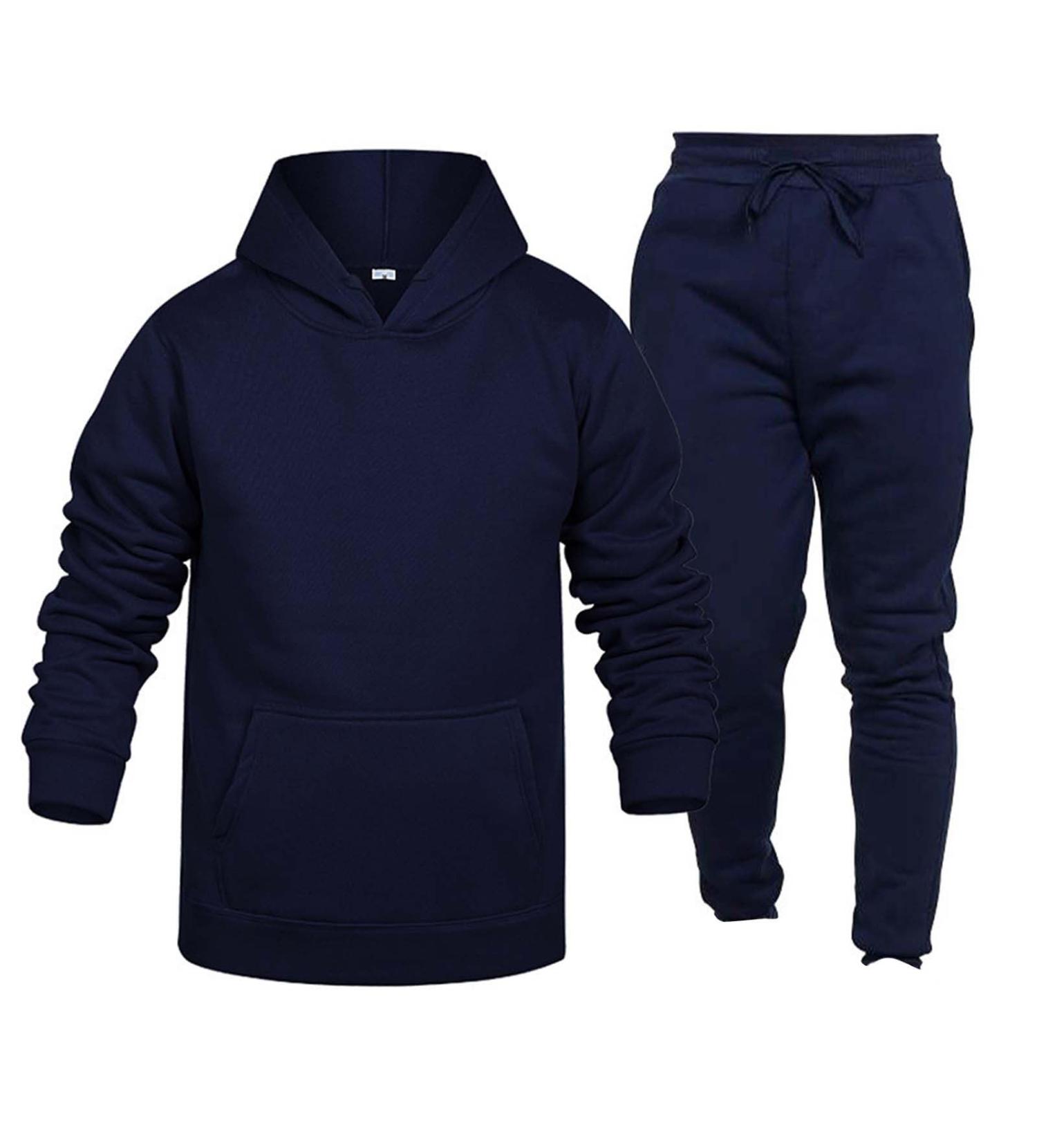 Hanxiulin Men's Jogging Suit - Casual Sportswear Long Sleeve Jacket & Sweatpants Set | Comfortable Cotton Athletic Wear - Buy Online on GoSupps.com