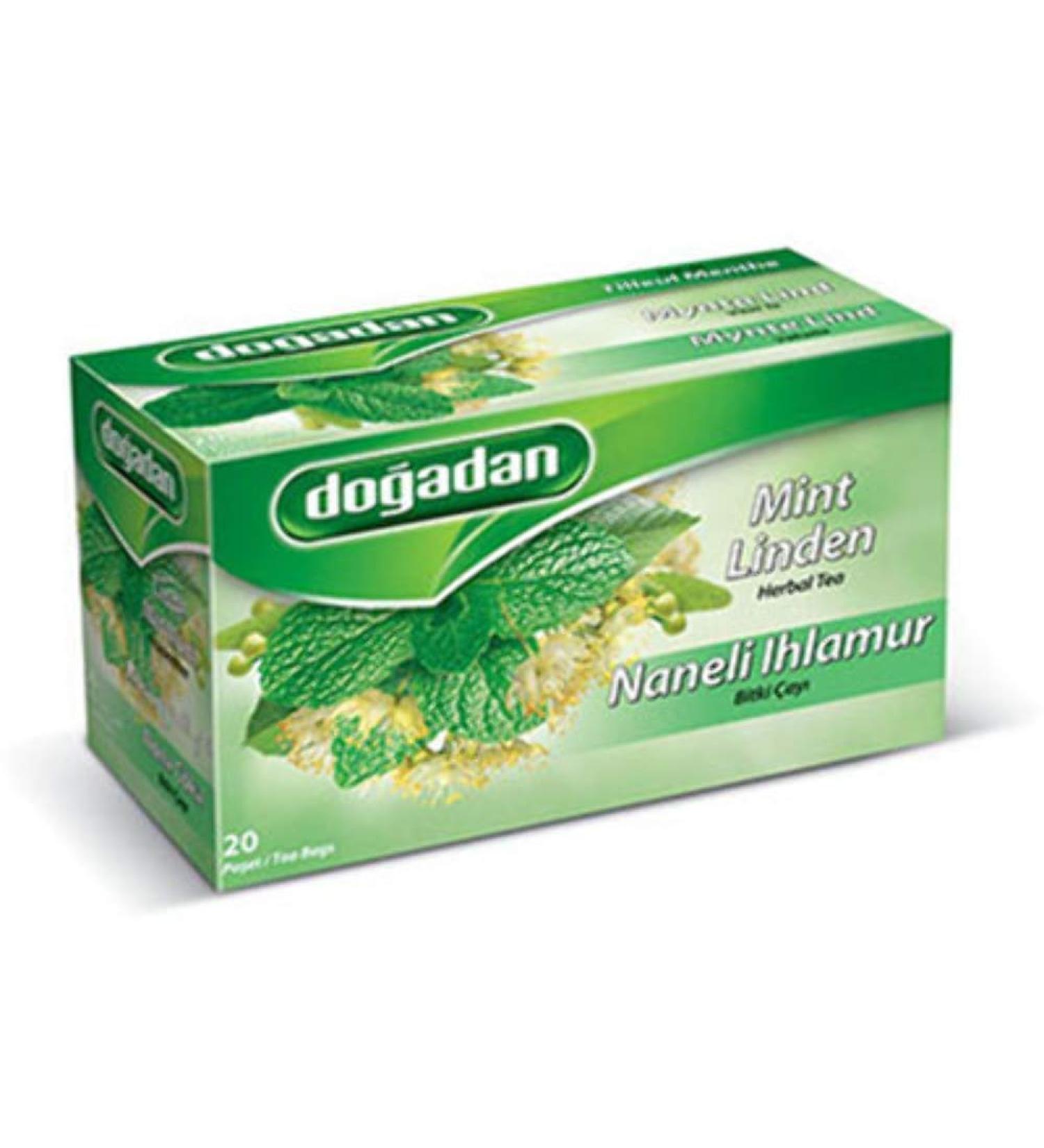 Dogadan Premium Mint-Linden Herbal Tea Bags ( 1 Box / 20 teabags)