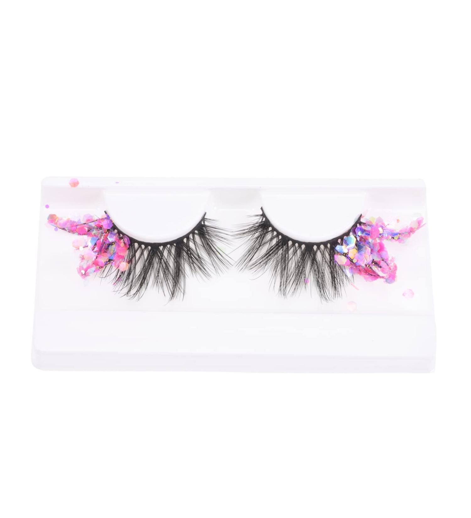 Beavorty 1 Pair Fake eyelashes Fluffy Fake Lashes Fluorescent False black sequins Halloween eyelashes colored false lashes black decor Fluorescence Eyelashes Miss fiber extend make up - Buy Online on GoSupps.com