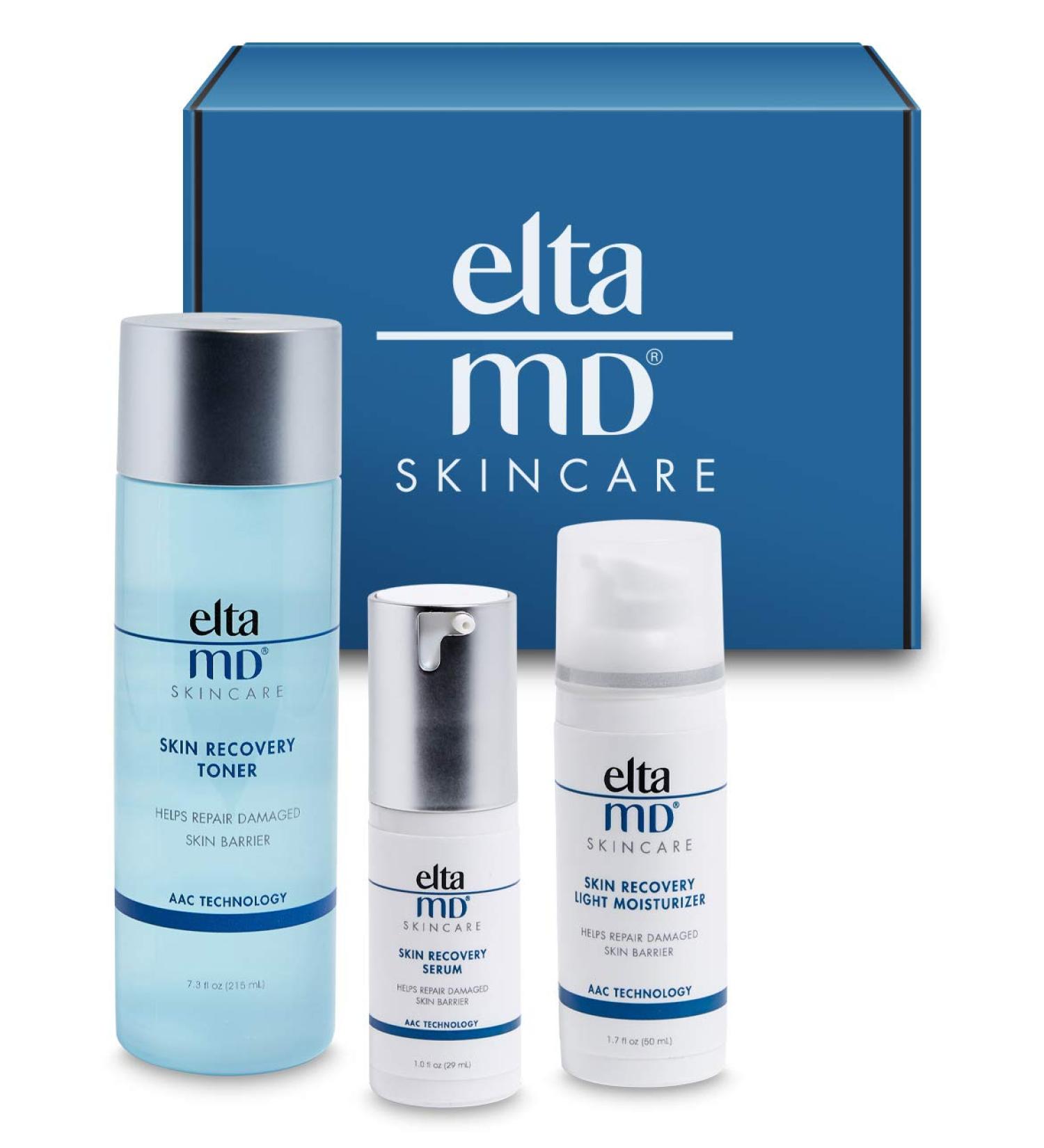 EltaMD Skin Recovery System: Gentle Essence Toner, Serum, Light Moisturizer (3-Piece Set) - Buy Online on GoSupps.com