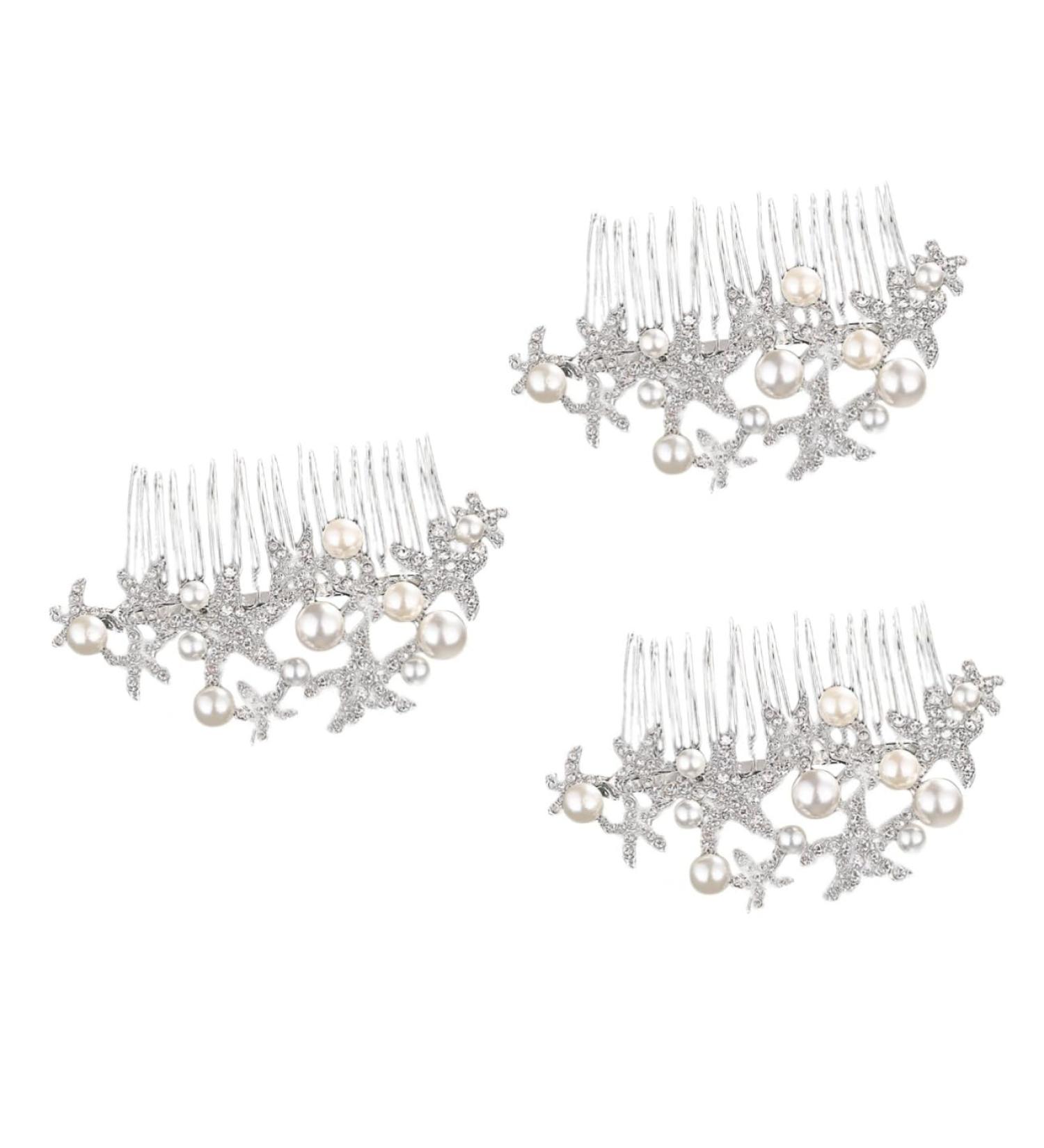 FRCOLOR Set of 3 Hair Comb Crystal Wedding Headpiece for the Bride Hair Beads Rhinestone Comb Combs Tiara Bridal Comb Hair Comb with Rhinestone Headpiece Hair Accessories Rhinestones Women - Buy Online on GoSupps.com