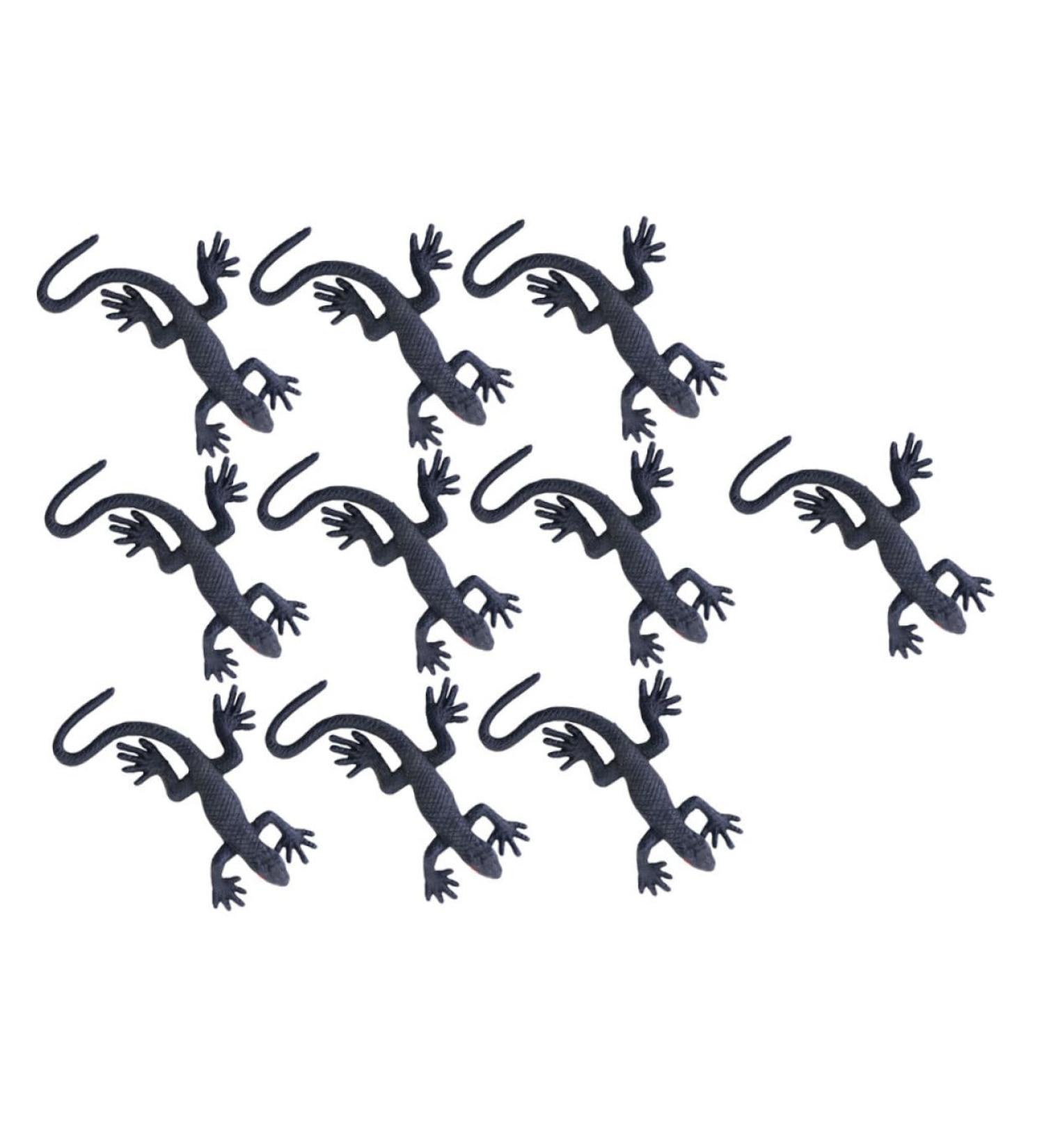 Safigle 10-Pack Halloween Gecko Simulation Toys - Mini 3.5x8cm Gecko Models for Halloween Decorations & April Fools' Day Gifts - Buy Online on GoSupps.com