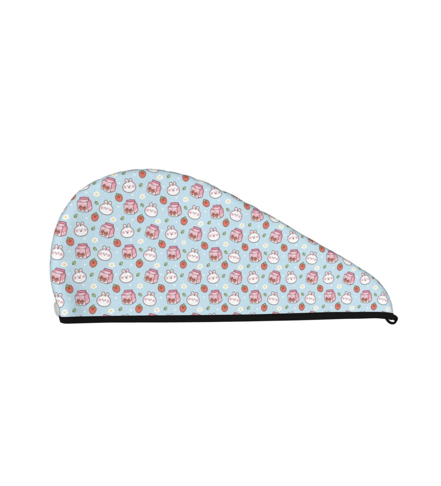 Cute Rabbit Microfiber Hair Towel | Super Absorbent Coral Velvet Wrap for Long & Curly Hair - Quick Dry for Women - Buy Online on GoSupps.com