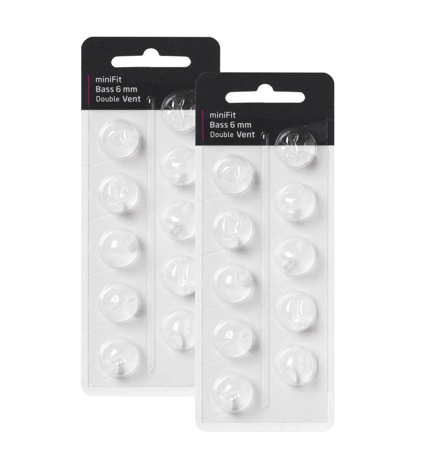 Hearing Aid Domes for Oticon | Minifit Double Vent Bass Domes (6mm 2 Pack) | Universal Replacement for Oticon Hearing Aids - Buy Online on GoSupps.com