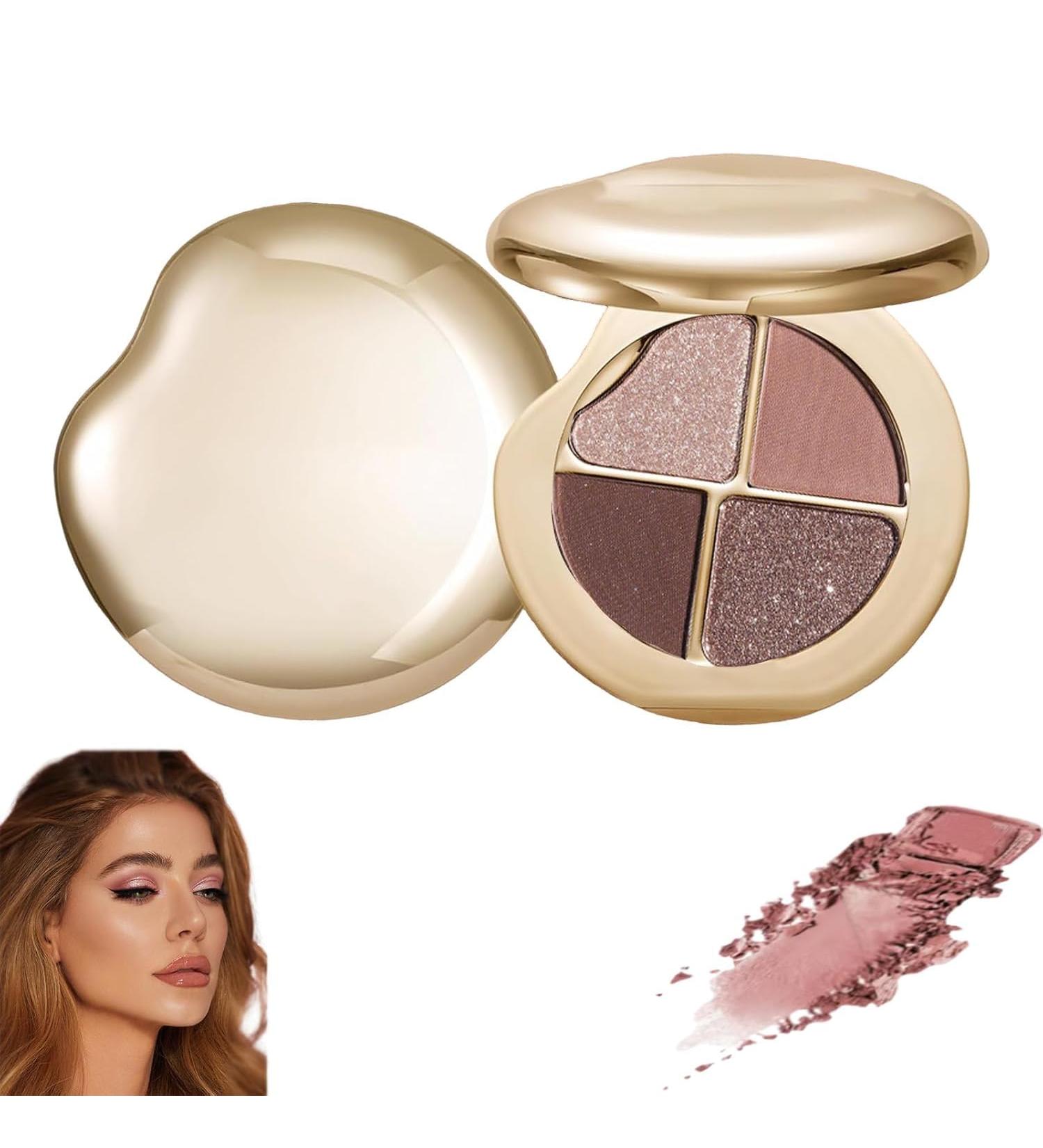  QFFYFZAL Eye & Cheek Palette 4 shimmering metallic colors for eyes and cheeks Eye and cheek contour kit Eye contour and highlighter kit Natural glow contour powder to wear - Buy Online on GoSupps.com