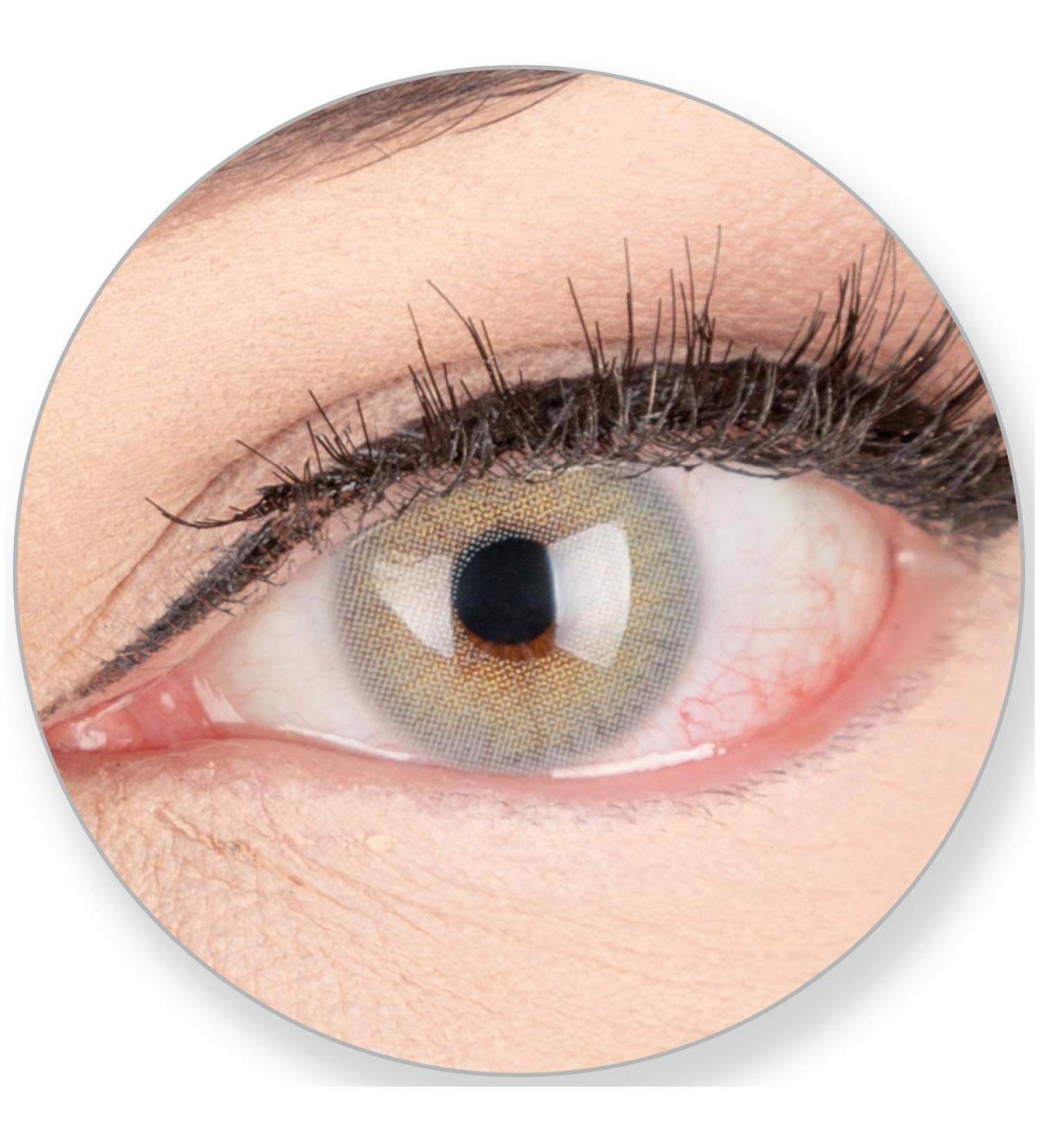 Buy GlamLens Silicone Comfort Soft Gray Contact Lenses - Jasmin Light Grey - 3 Month Wear for All Eye Colors - No Starch - 0.0 Diopters - Buy Online on GoSupps.com