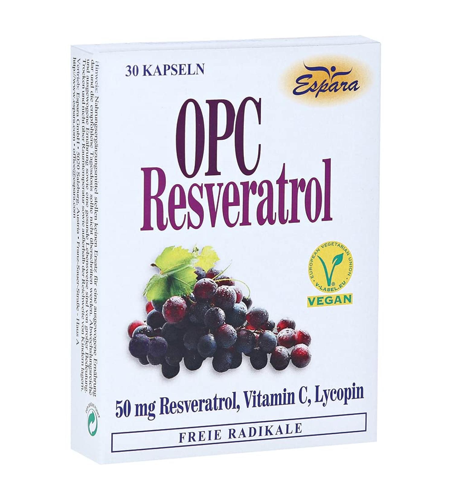 OPC resveratrol capsules