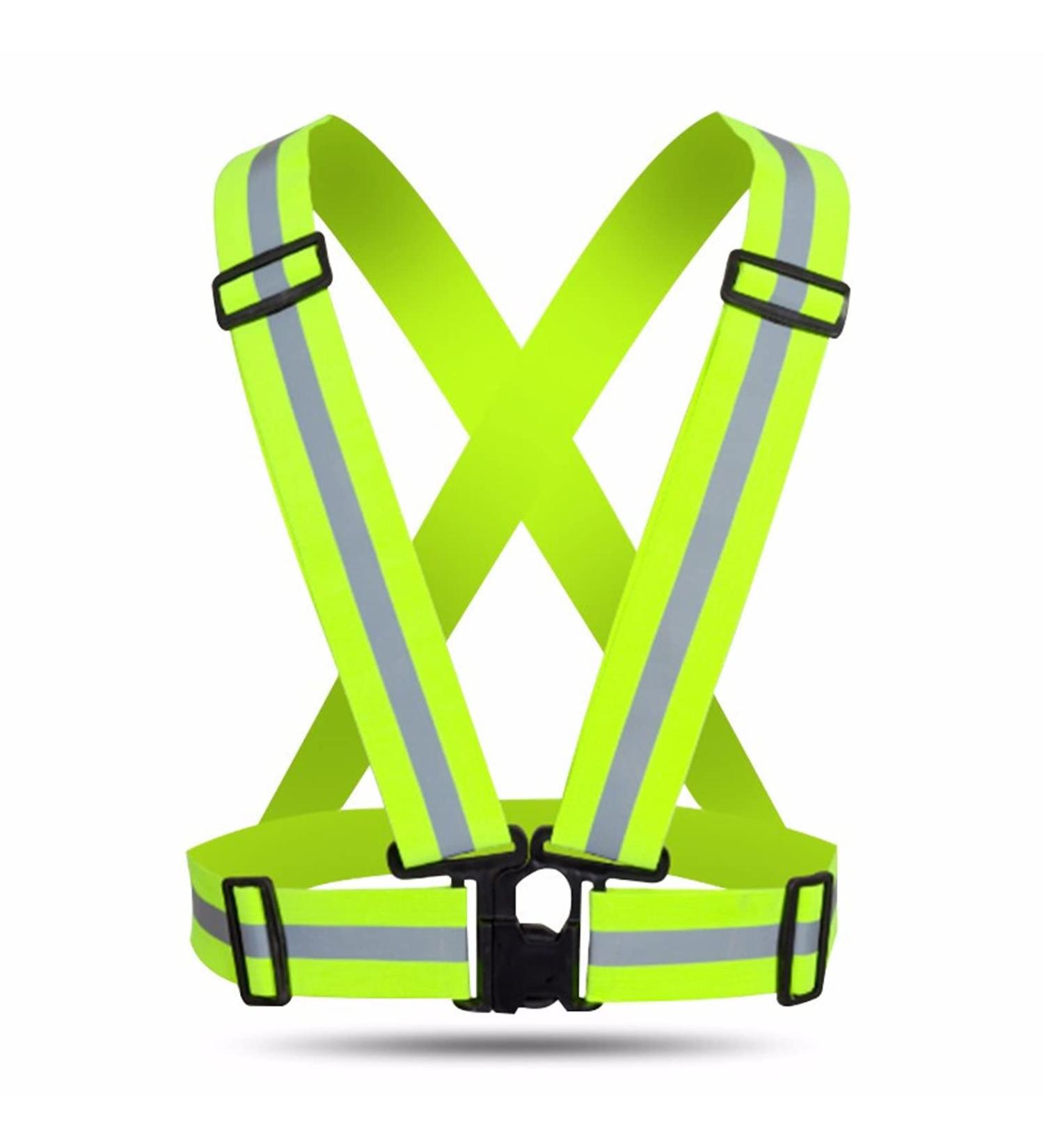 SPDTECH Reflective Running Gear - High Visibility Glow Belt Vest for Men and Women | Reflective Bands for Walking, Running, Cycling | Safety Straps Green - Buy Online on GoSupps.com