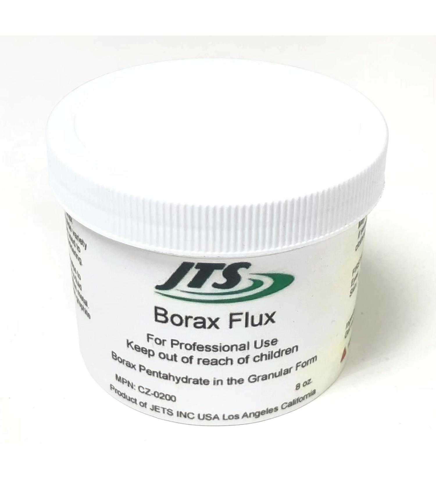 Borax 1/2 lb Melting Flux for Crucible Dishes - 8 oz Glaze for Gold & Silver Jewelry - JTS - Buy Online on GoSupps.com
