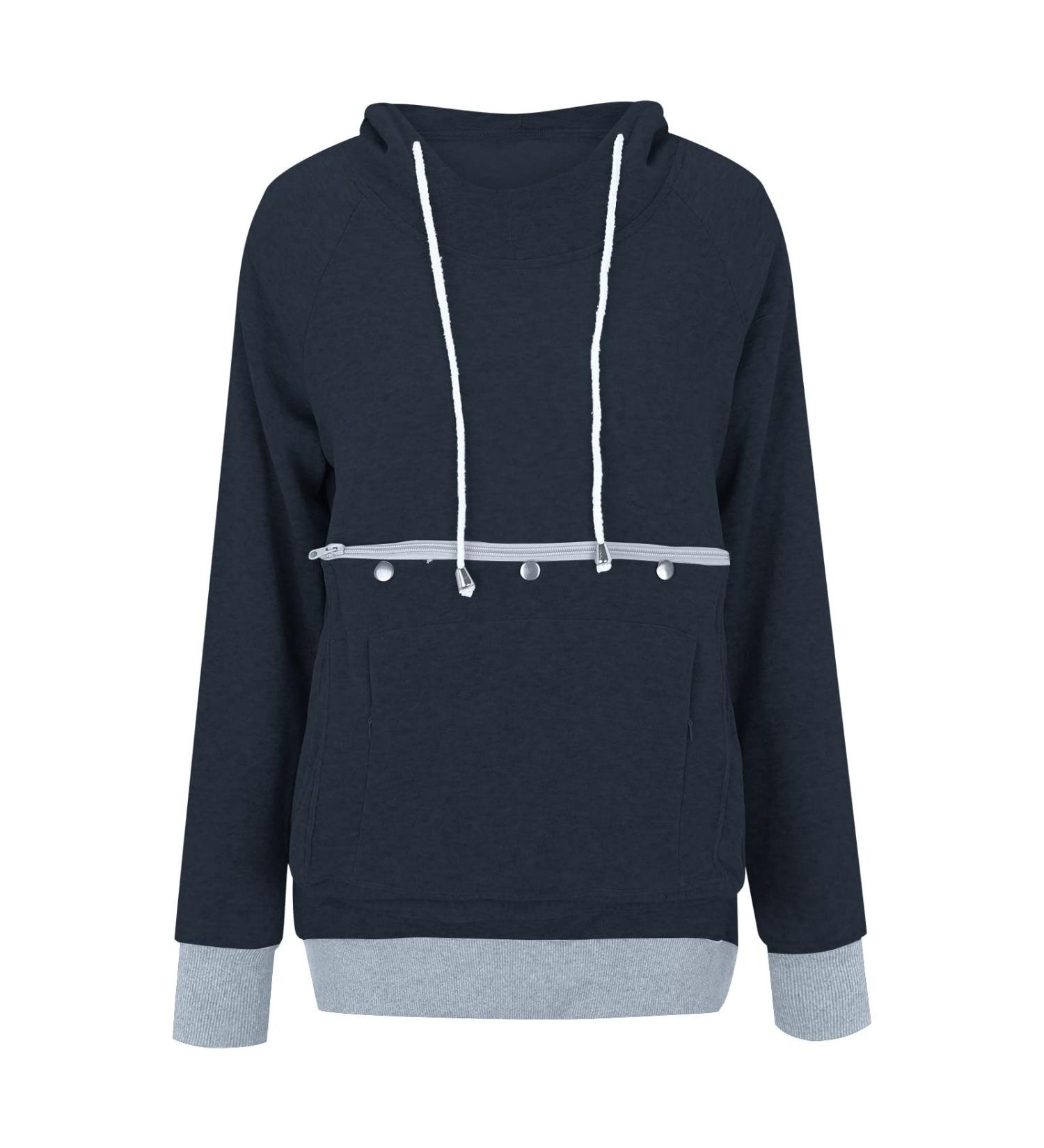 Shop Women s Long Sleeve Cat & Dog Hoodie Sweatshirts | Cozy Zipper Bag Sweaters for Pet Lovers - Buy Online on GoSupps.com