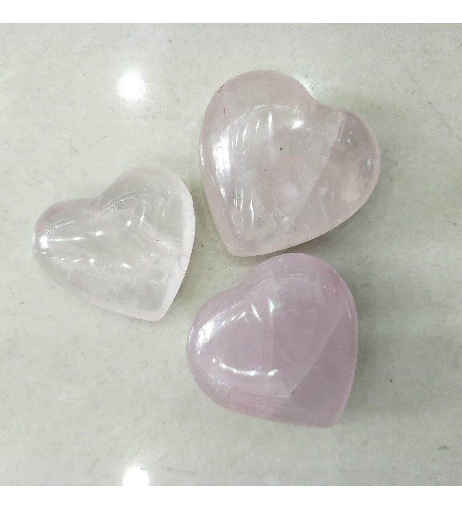 Rose Quartz Heart Crystals Natural Stones and Minerals Quartz Rose - (Color: 160-200Gram) - Buy Online on GoSupps.com