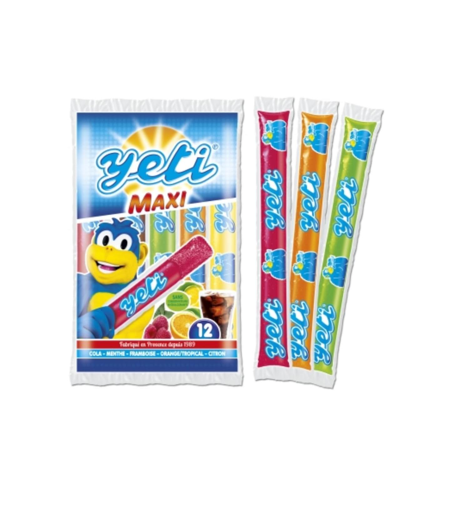 YETI Maxi Fruit & Water Lollipop - 12 x 55 g - 16 sachets