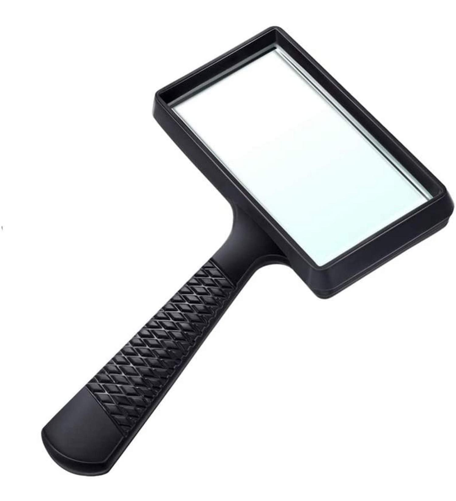 Rectangle 5X Handheld Magnifier for Reading Books Map Hobbies Learning Fault Finding Better Life - Buy Online on GoSupps.com